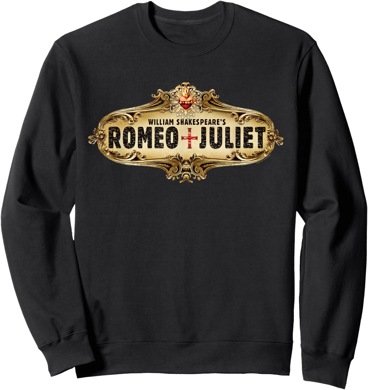 William Shakespeare's Romeo + Juliet Ornamental Movie Logo , Black, S Sweatshirt - Sweatshirt | Black