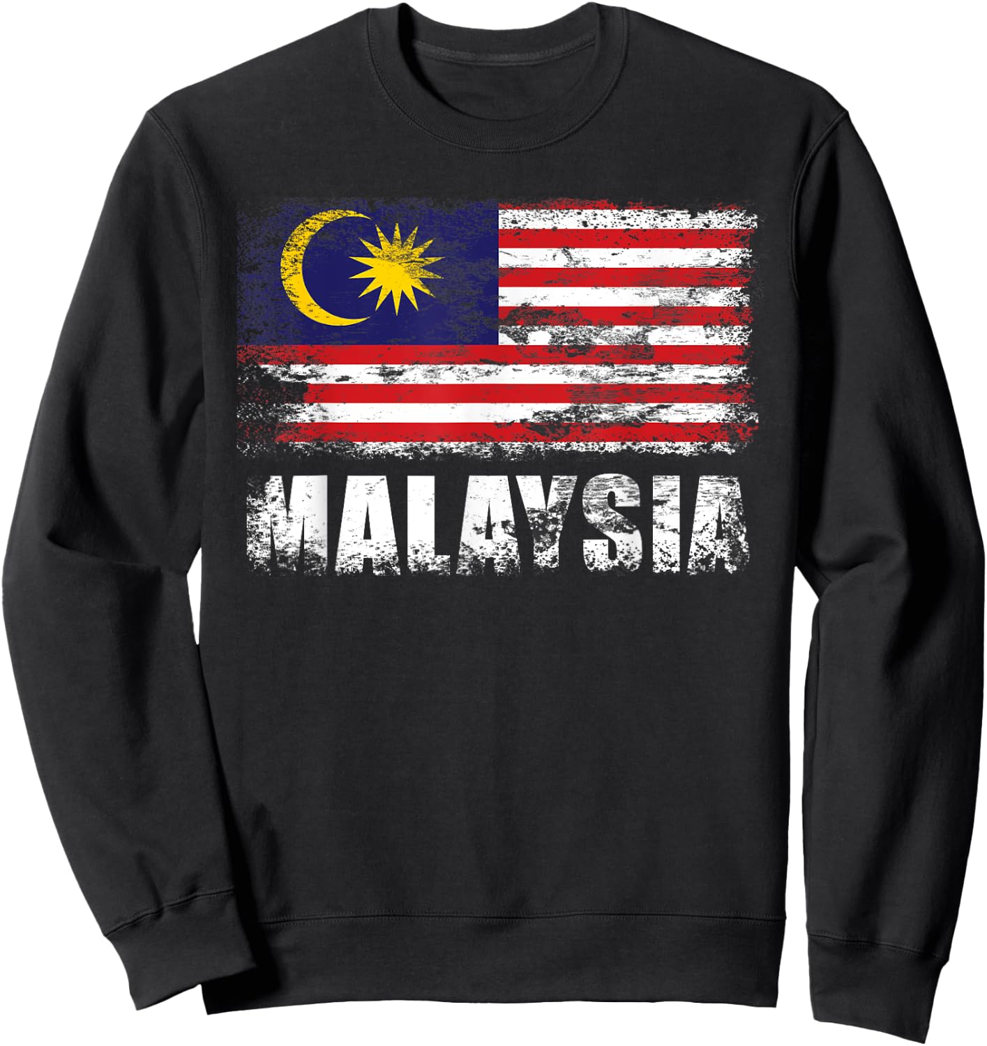 Malaysia Flag | Malaysian Sweatshirt - Sweatshirt | Black