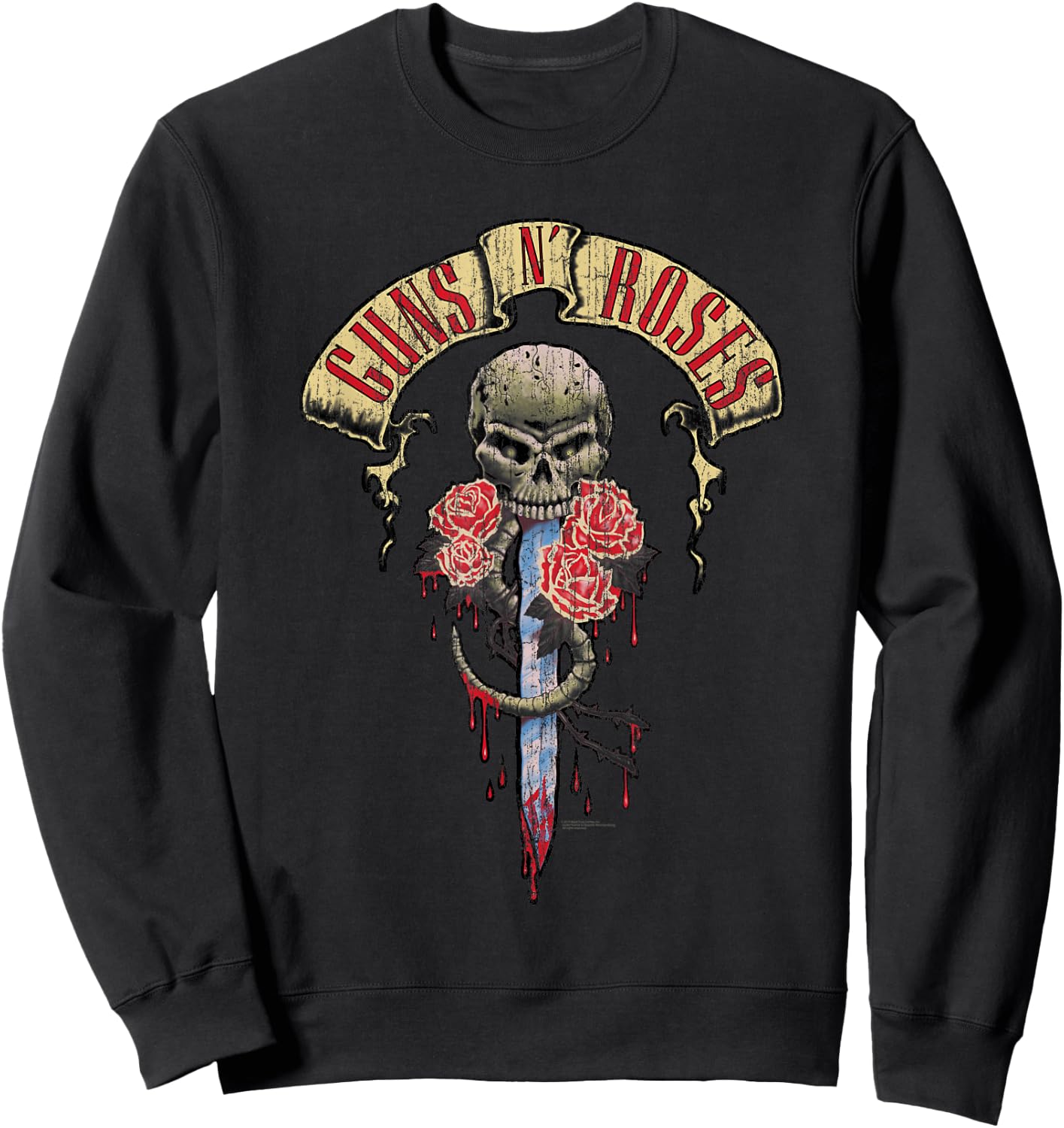 Guns N' Roses Dagger Skull Sweatshirt - Sweatshirt | Black