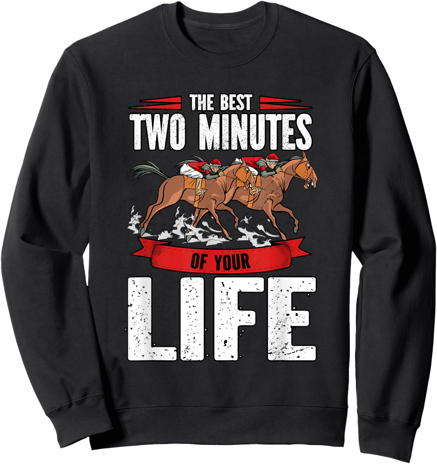 Horse Racing Sweatshirt - Sweatshirt | Black