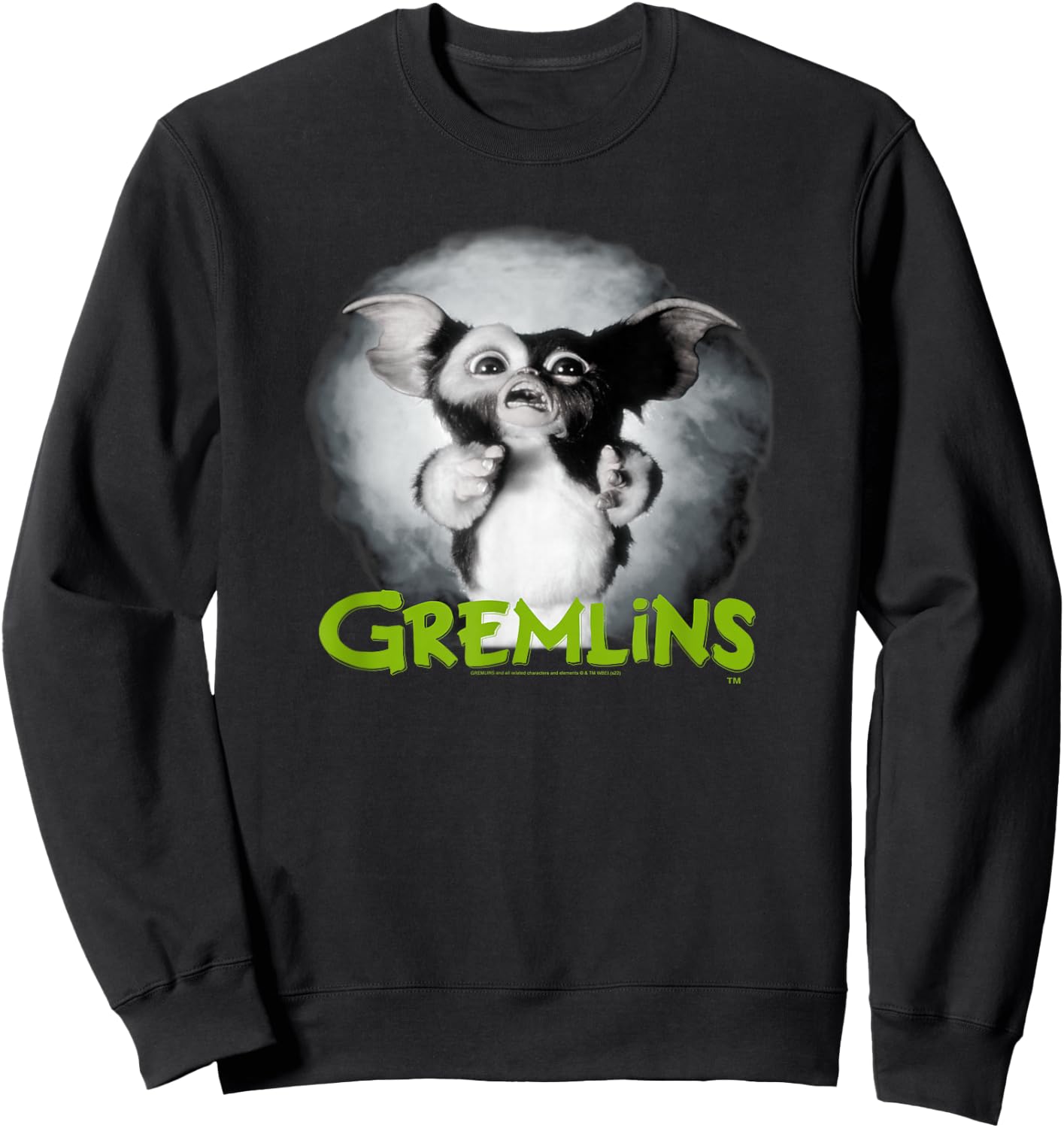 Gremlins Scared Green Sweatshirt - Sweatshirt | Black