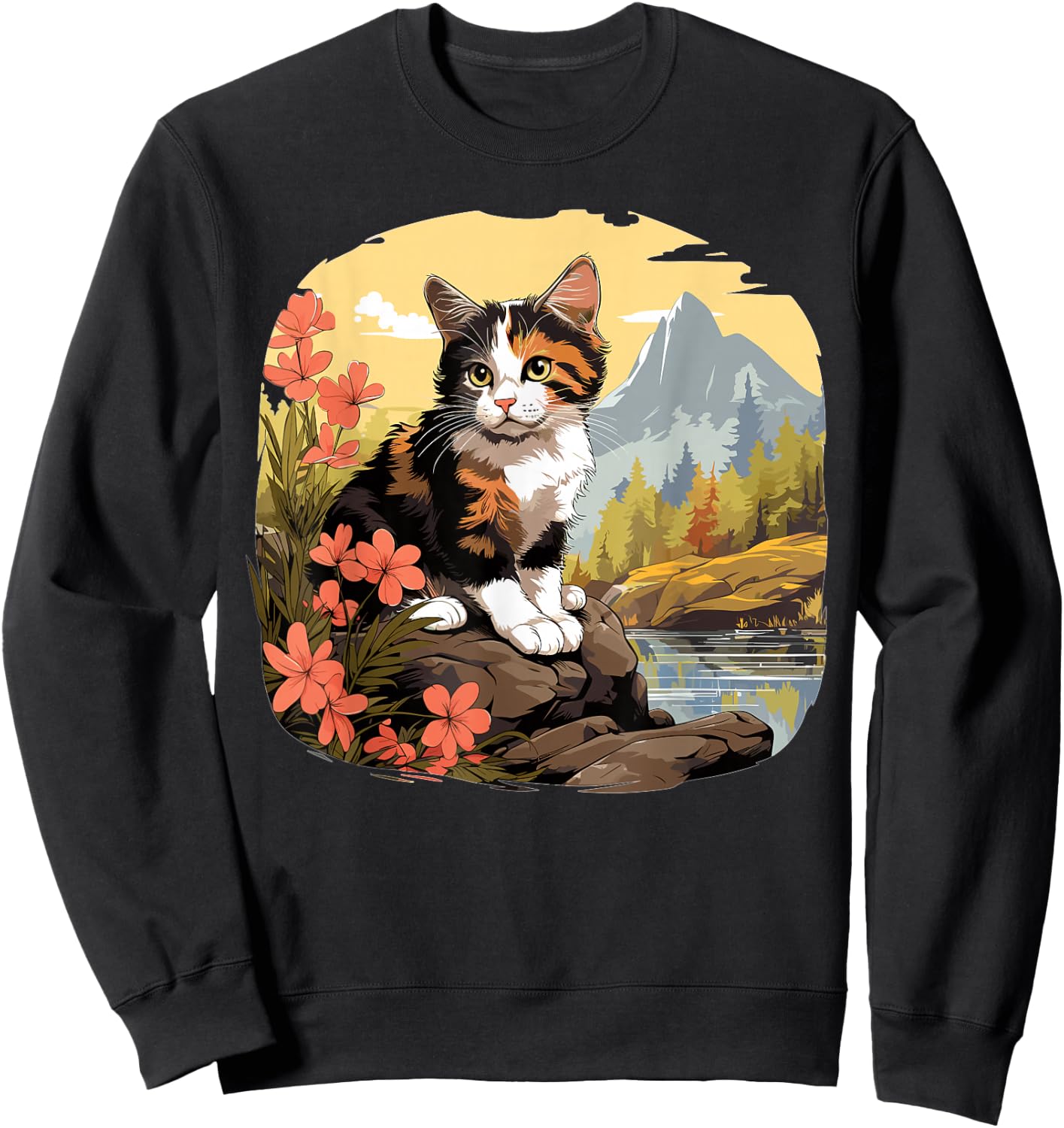 Calico Cats Calico Cat Sweatshirt - Sweatshirt | Black