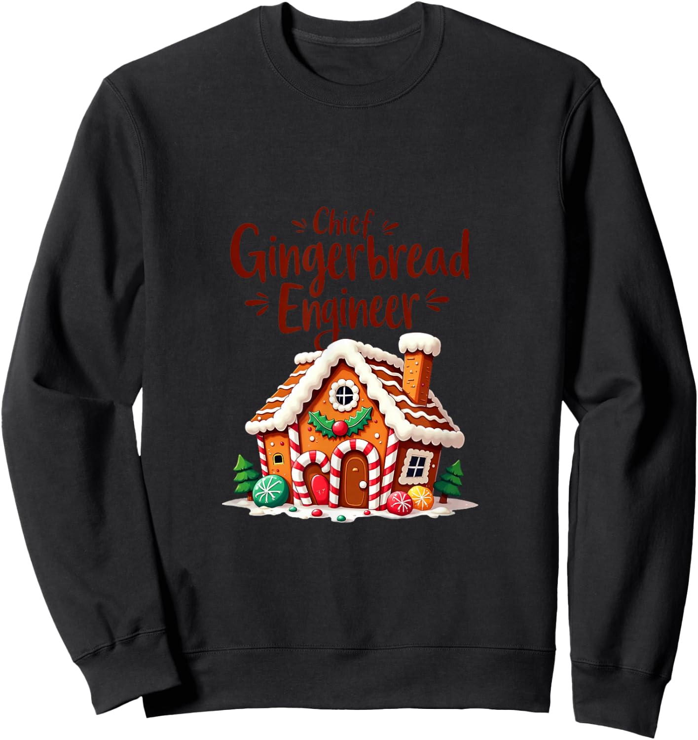 Chief Gingerbread Engineer | Funny Christmas Design Sweatshirt - Sweatshirt | Black