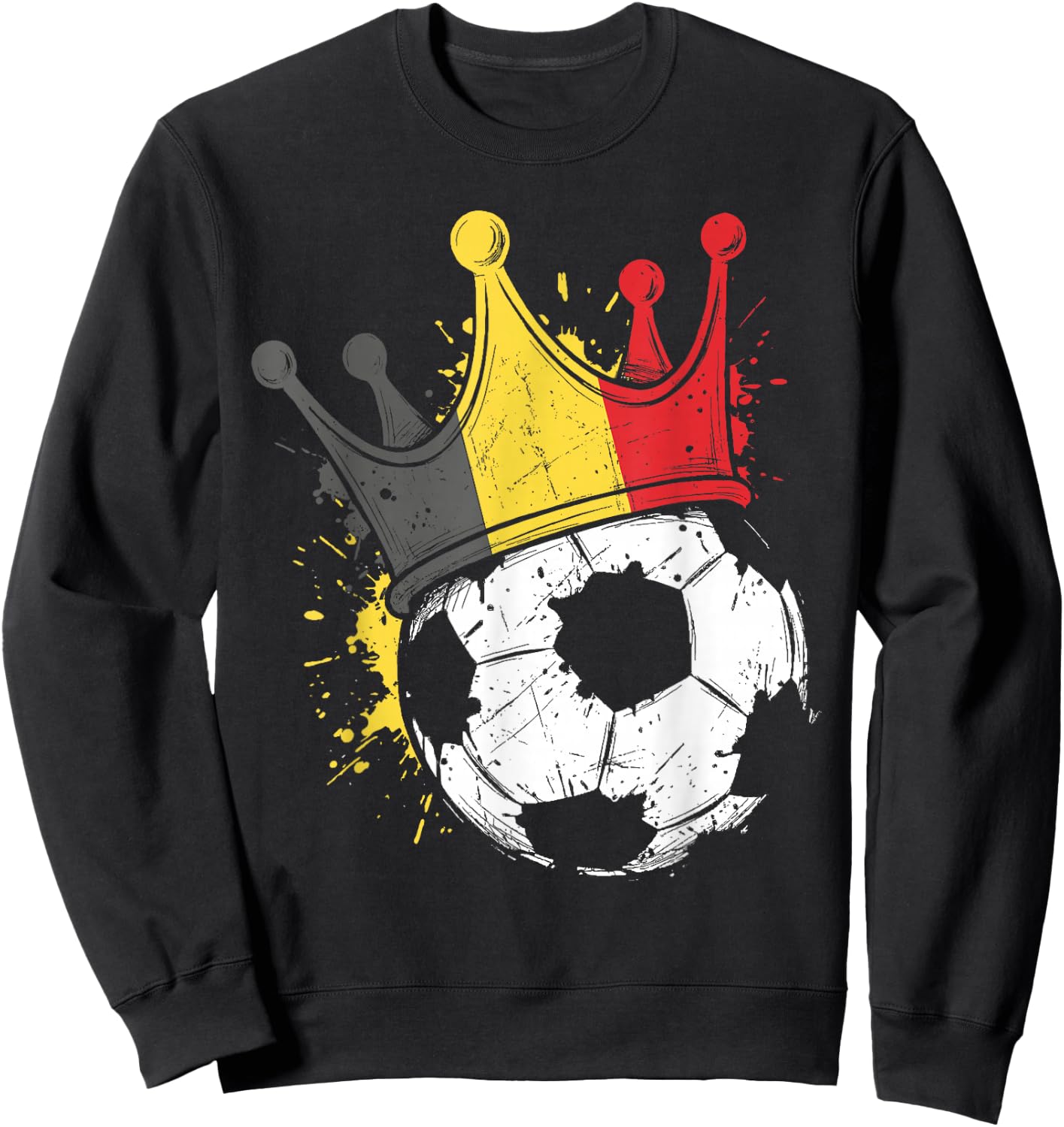 Belgian Flag Novelty Belgium Sweatshirt - Sweatshirt | Black