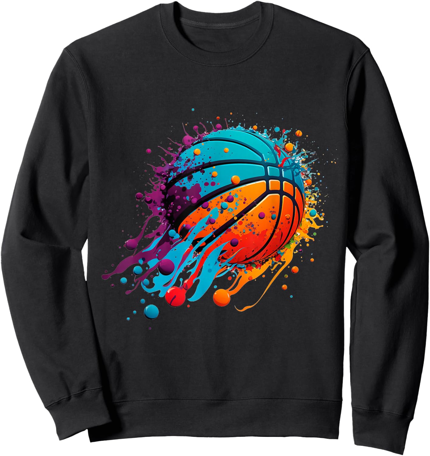 Basketball Splash Team Player Baller Basketball Player Sweatshirt - Sweatshirt | Black