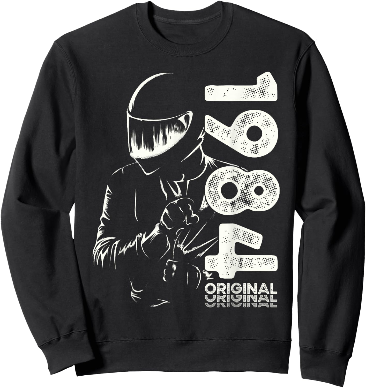 40th Birthday Man Motorcycle Biker Biker 1984 , Black, S Sweatshirt - Sweatshirt | Black