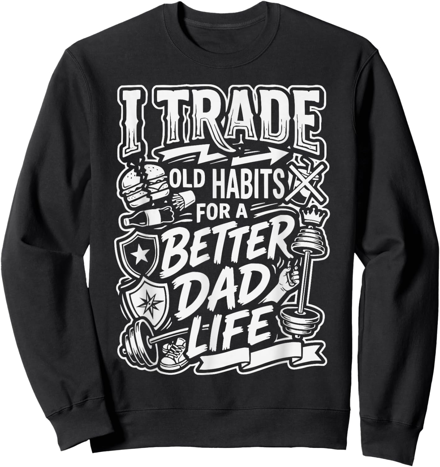 Weight Loss Dad Weight Management Fasting Diet Fathers Day Sweatshirt - Sweatshirt | Black