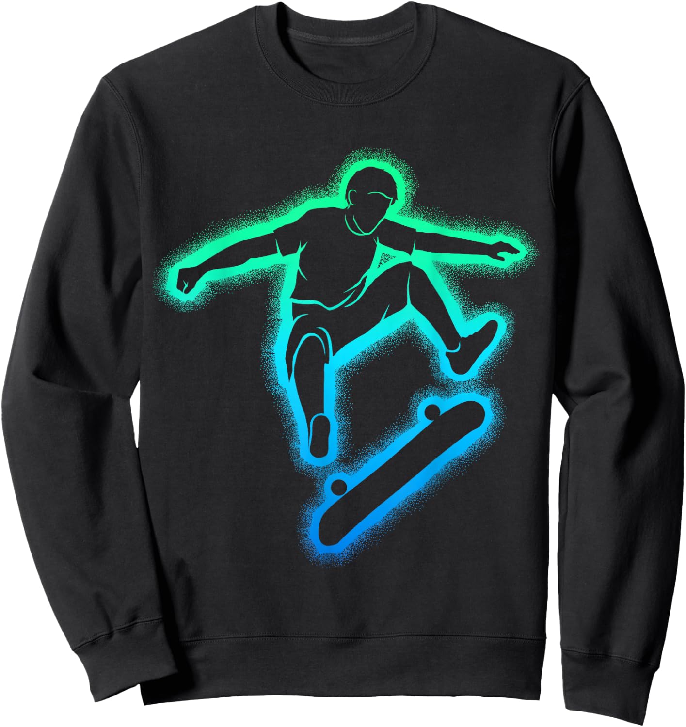 Skateboard Skateboarder Skater Boys Kids , black Sweatshirt - Sweatshirt | Black