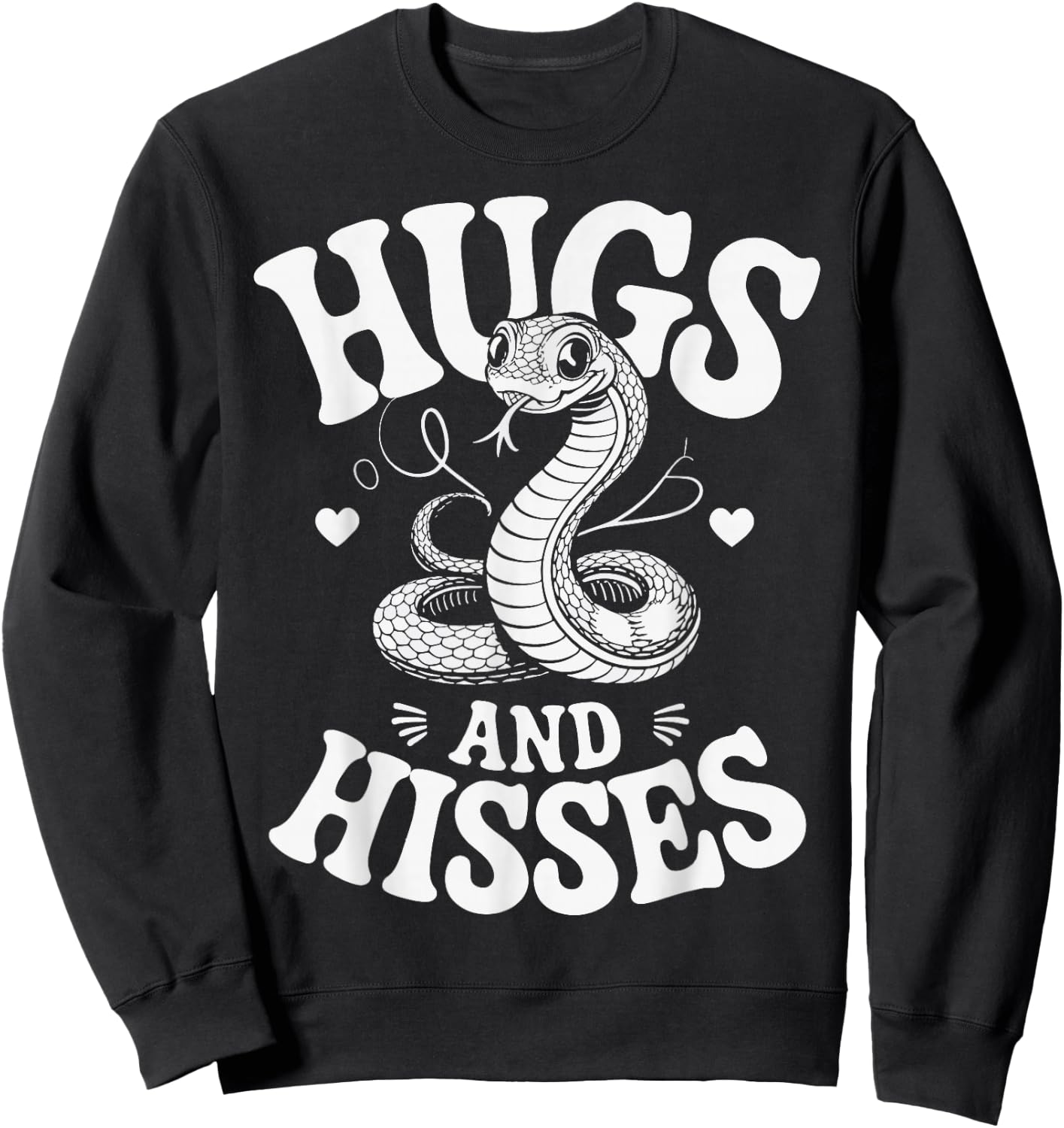 Hugs And Hisses Snake Sweatshirt - Sweatshirt | Black