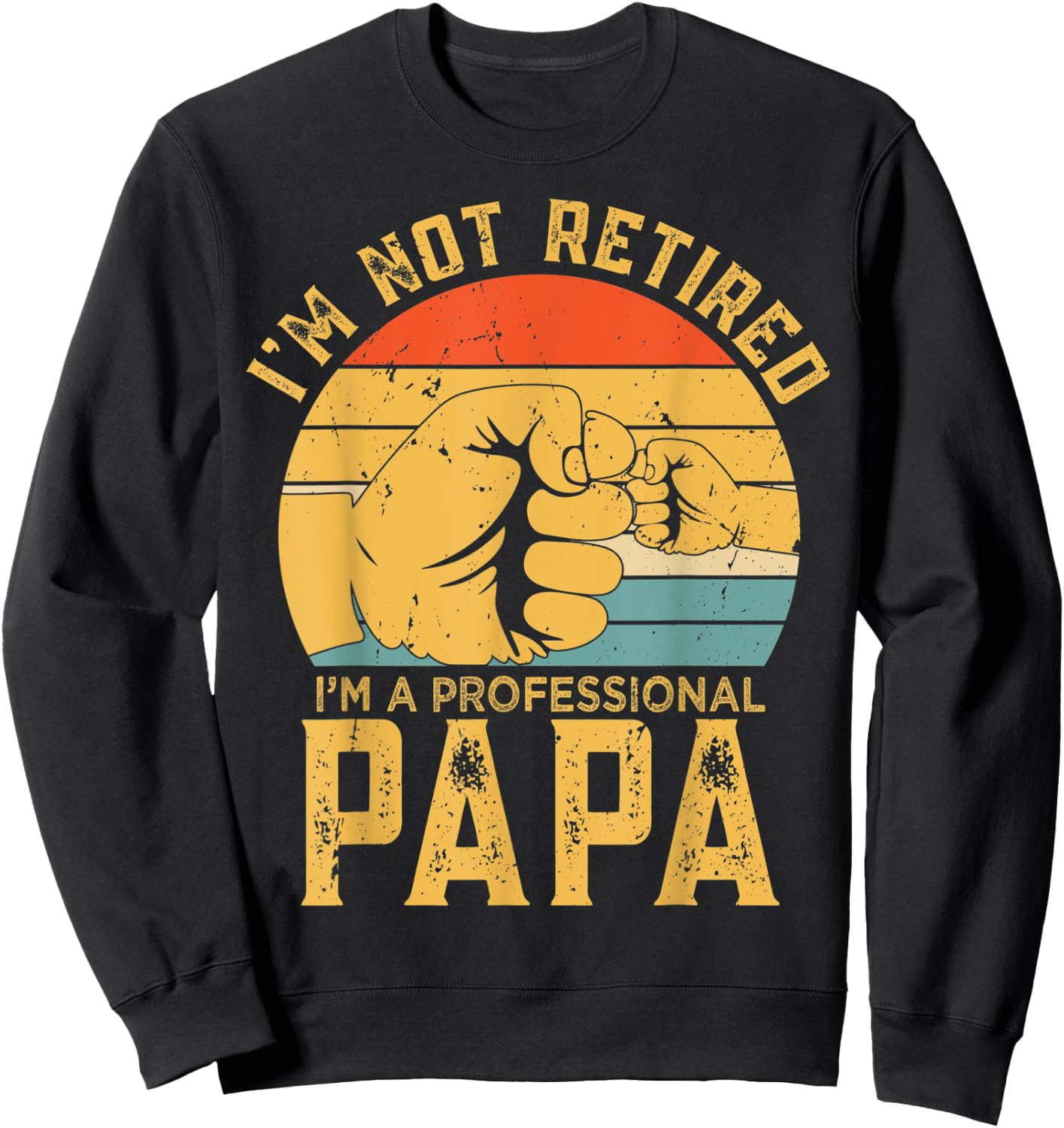 Funny Retirement Gift I'm Not Retired A Professional Papa Sweatshirt - Sweatshirt | Black