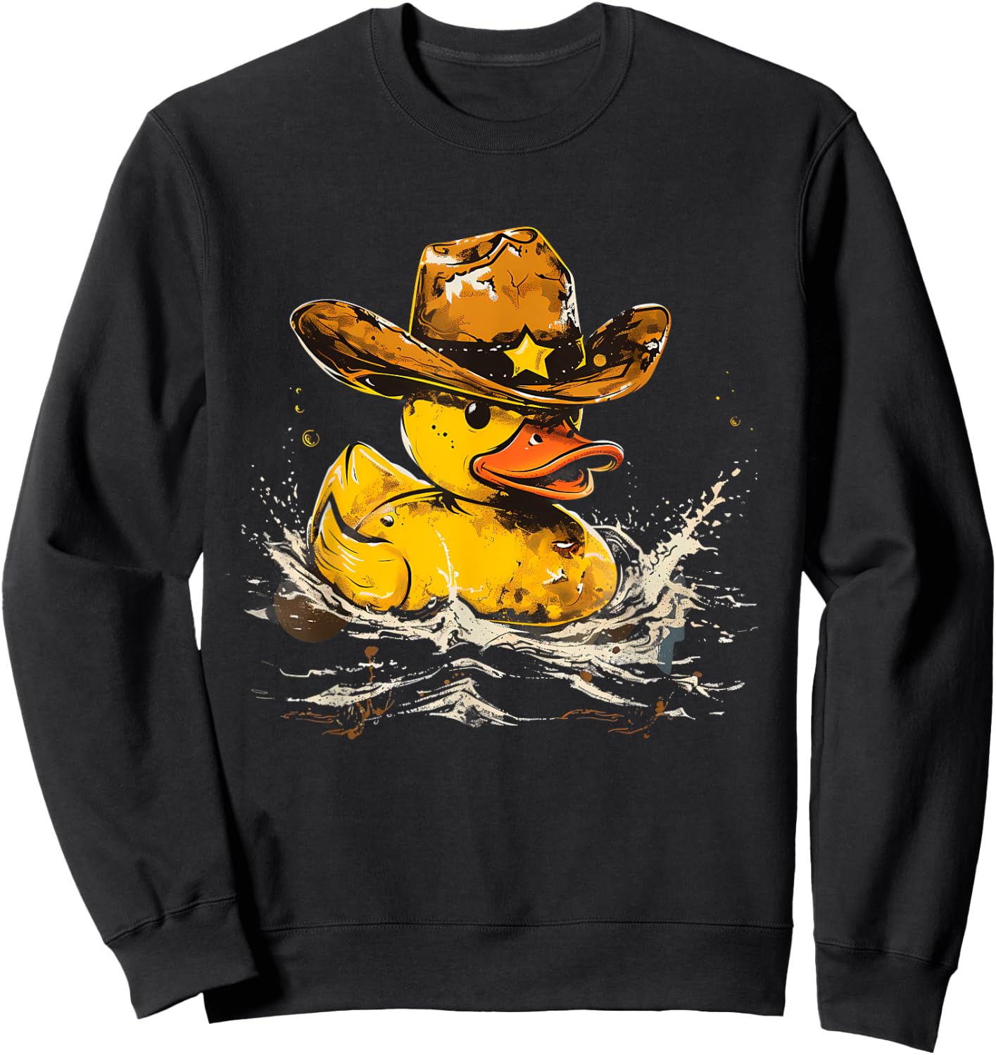 Rubber Duck Sheriff Marshal Rubber Duckie Rubber Duckling Sweatshirt - Sweatshirt | Black