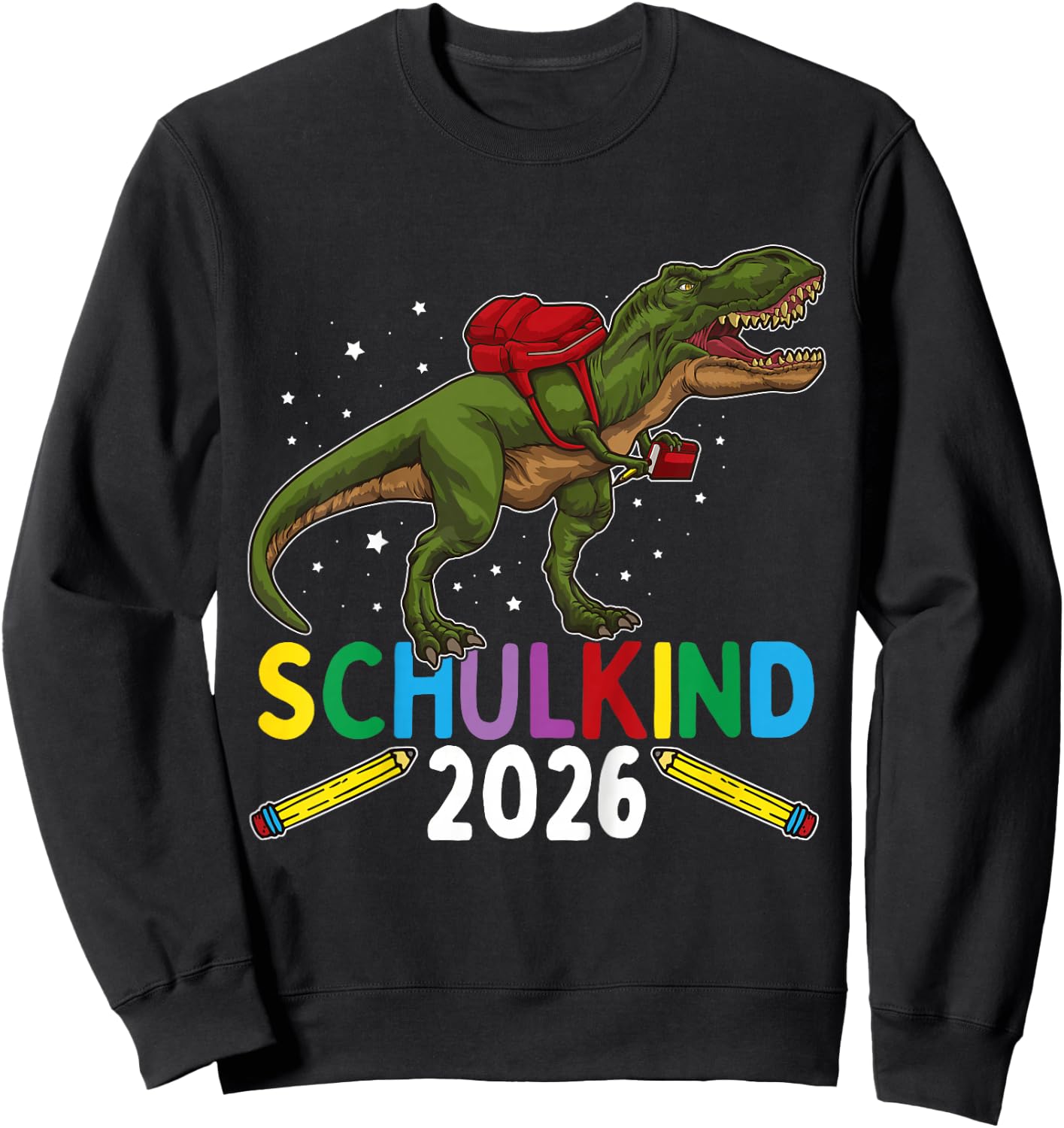 Einschulung Junge Dinosaurier Schulkind 2026 Sweatshirt - Sweatshirt | Black