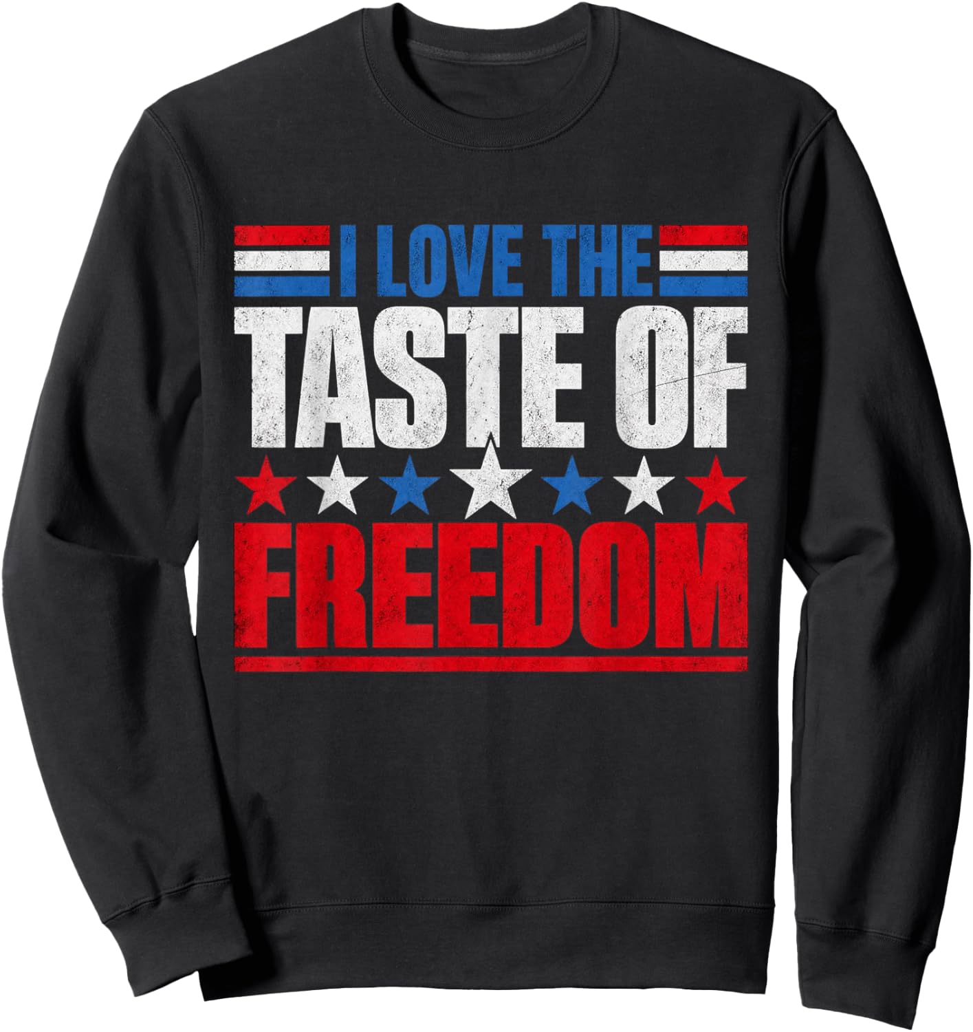 I Love The Taste of Freedom Couple Matching Patriotic Fourth Sweatshirt - Sweatshirt | Black