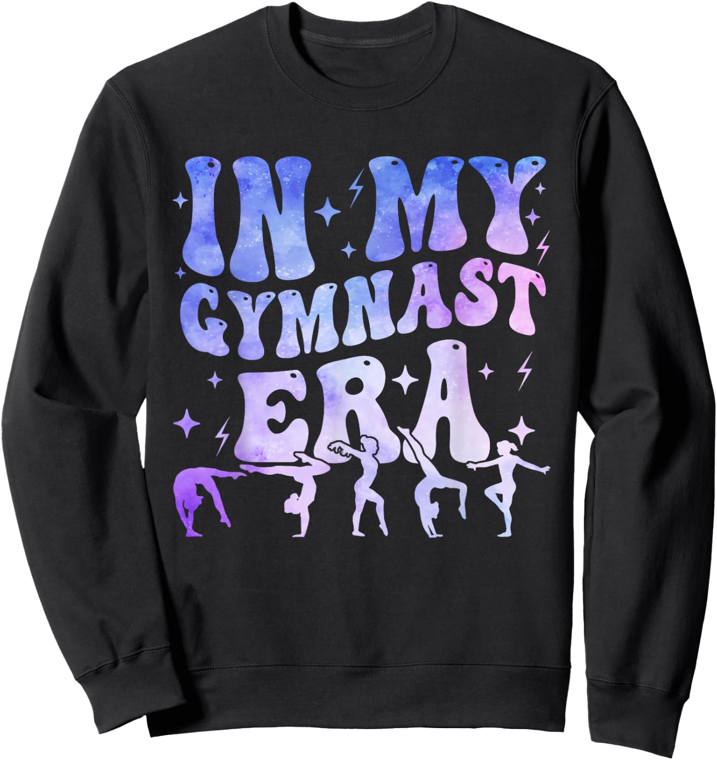 In My Gymnast Era Groovy Gymnastics PE Teacher Sweatshirt - Sweatshirt | Black