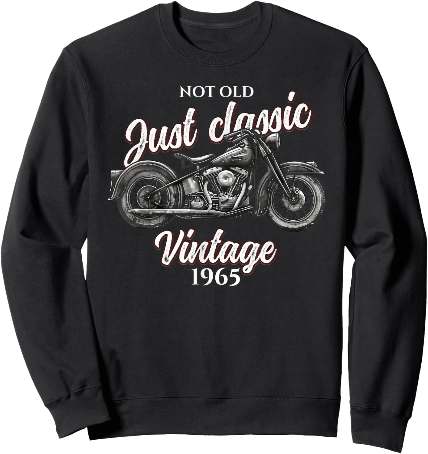 60th Birthday Man Motorcycle Biker Biker 1965 Sweatshirt - Sweatshirt | Black