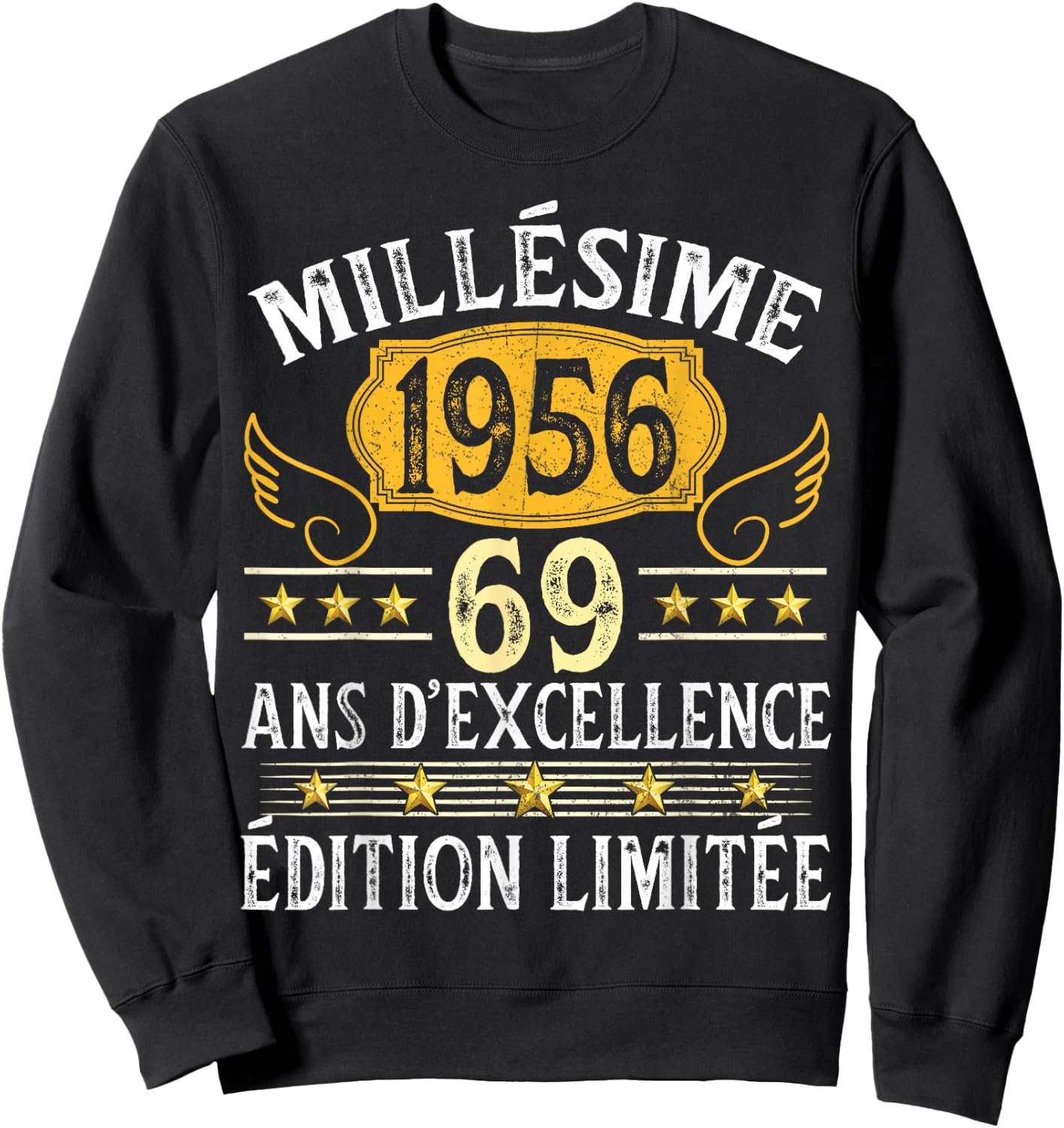 Vintage 1956 69 Years Birthday Man Woman Vintage 1956 , Black, S Sweatshirt - Sweatshirt | Black
