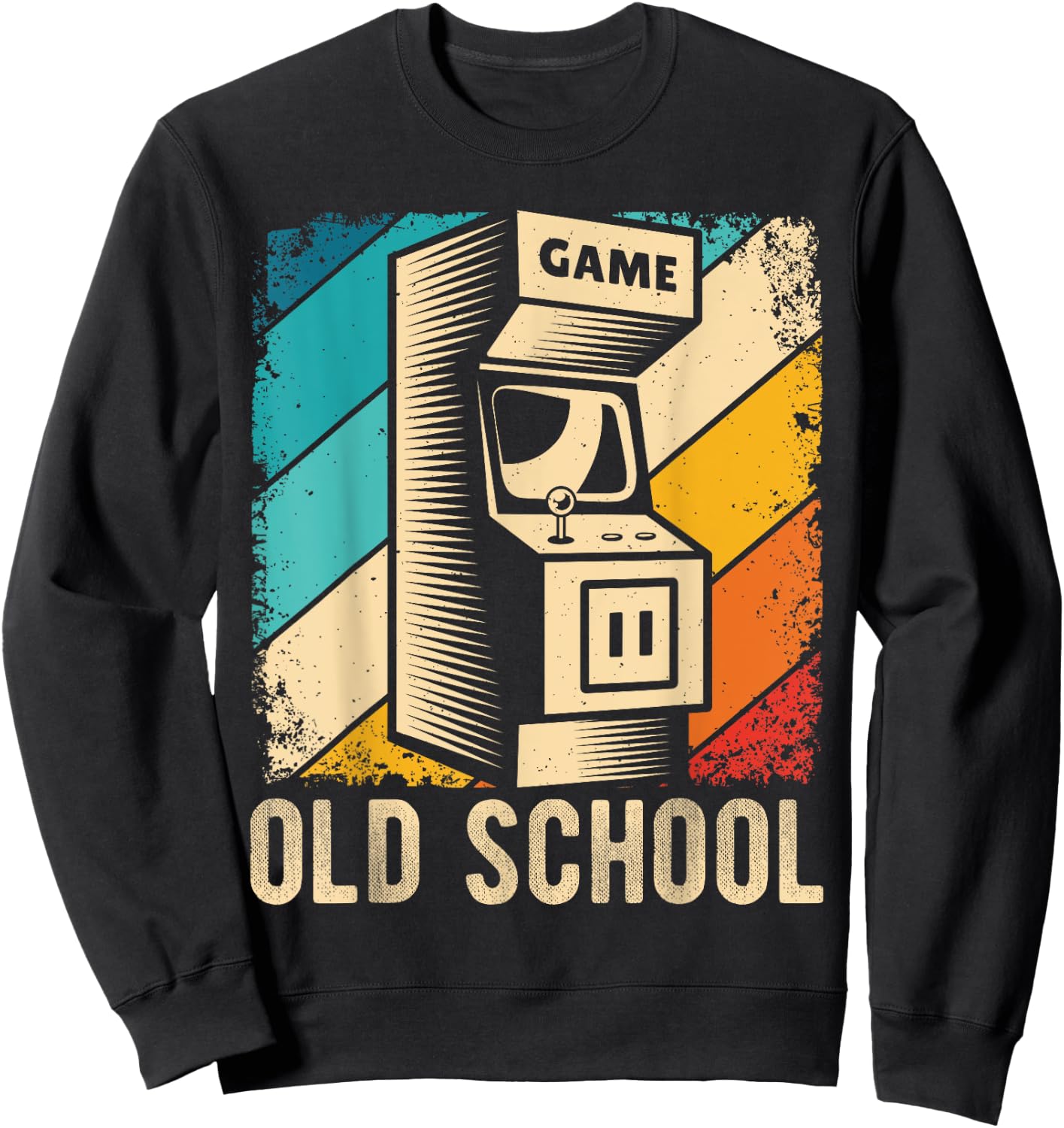 Game OLD SCHOOL Retro Arcade Game Gaming Gamer , Black, S Sweatshirt - Sweatshirt | Black