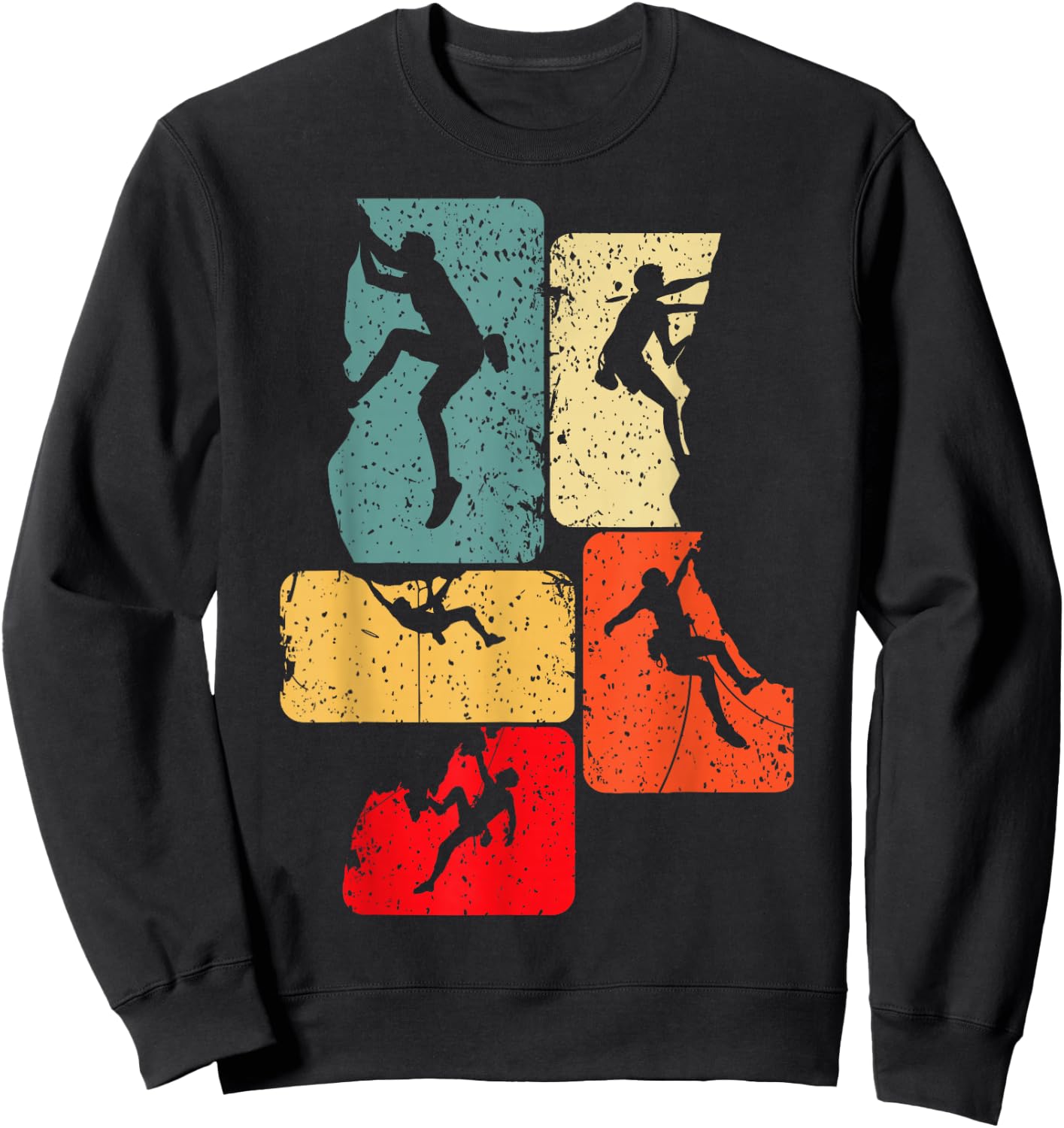 Climbing Climber Mountaineering Bouldering , black Sweatshirt - Sweatshirt | Black