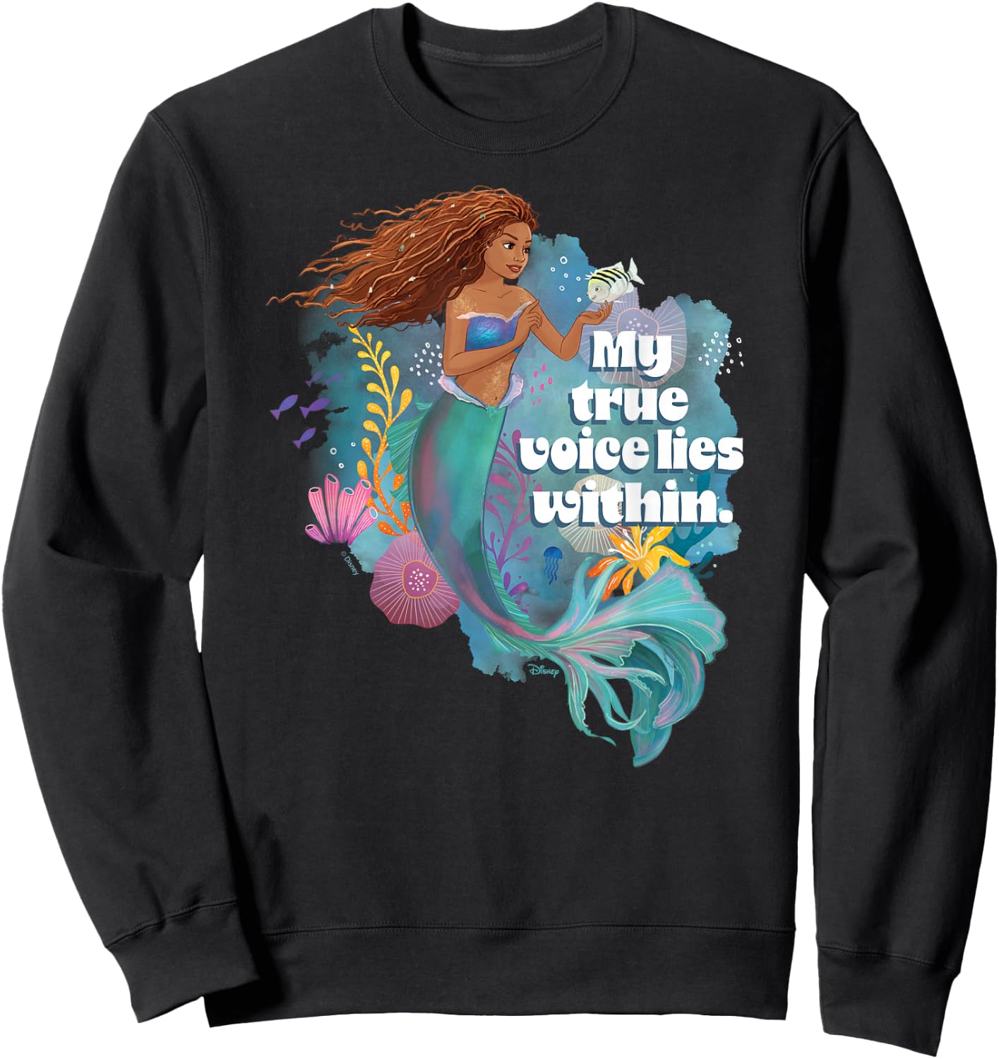 Little Mermaid - True Voice Lies Within Sweatshirt - Sweatshirt | Black