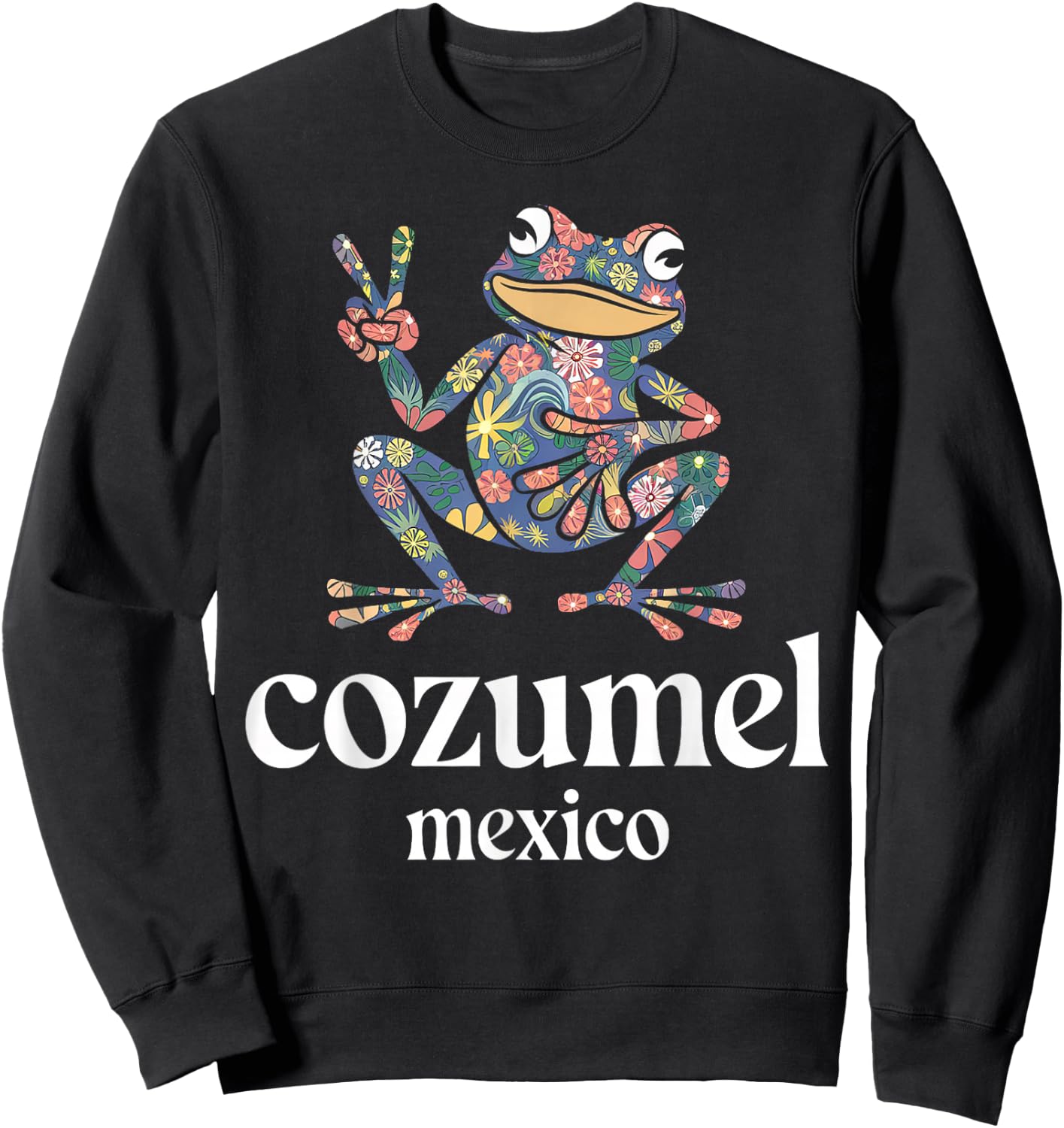 Cozumel Mexico Cancun Souvenir Surf Beach Holiday Vacation Sweatshirt - Sweatshirt | Black