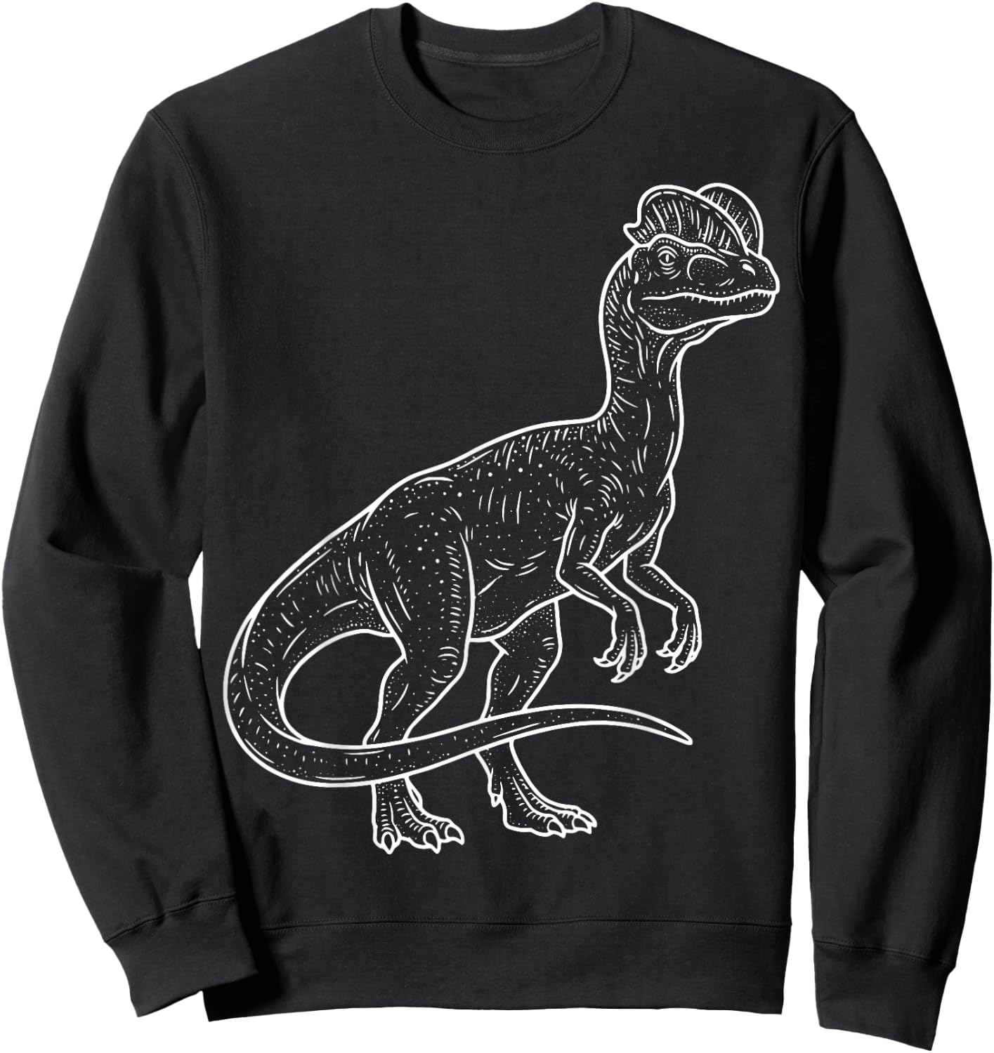 Dilophosaurus Illustration Sweatshirt - Sweatshirt | Black