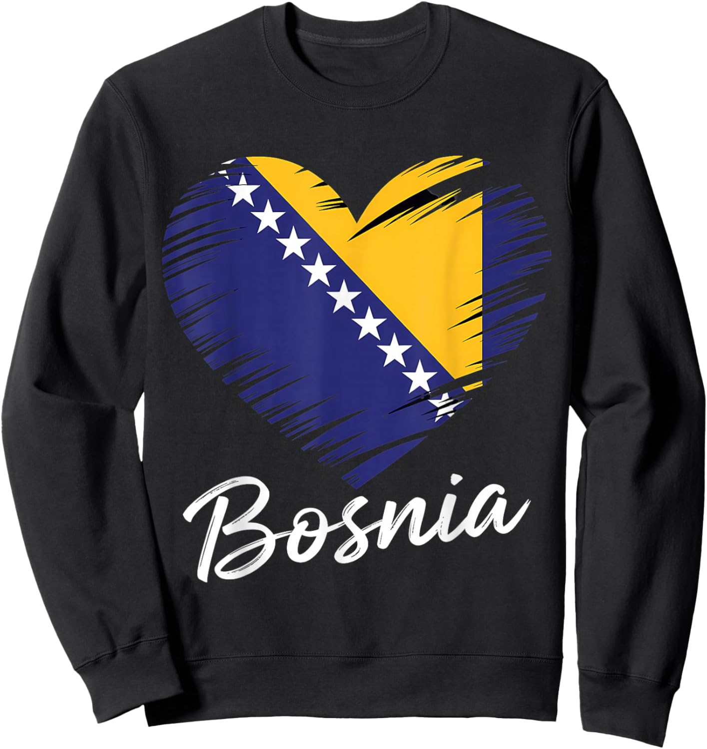 Bosnien und Herzegowina Flagge Bosnische Wurzeln Sweatshirt - Sweatshirt | Black