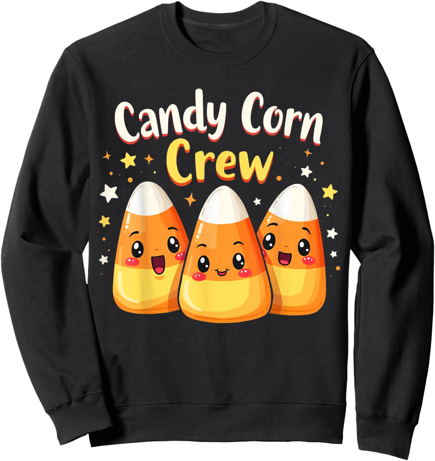 candy corn crew Costume Men Women Friends Sweatshirt - Sweatshirt | Black
