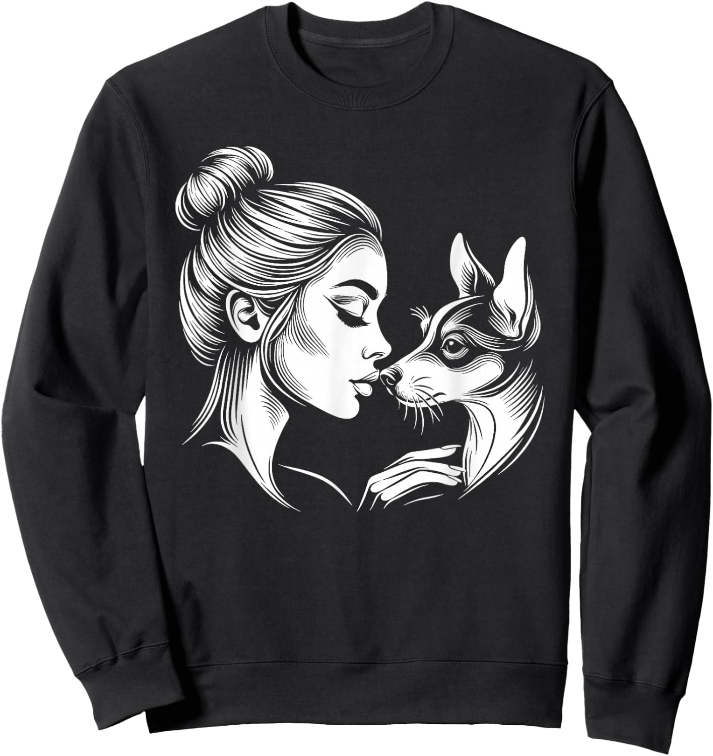 Rat Terrier Mom Cute Rat Terrier Dog Mother's Day Sweatshirt - Sweatshirt | Black