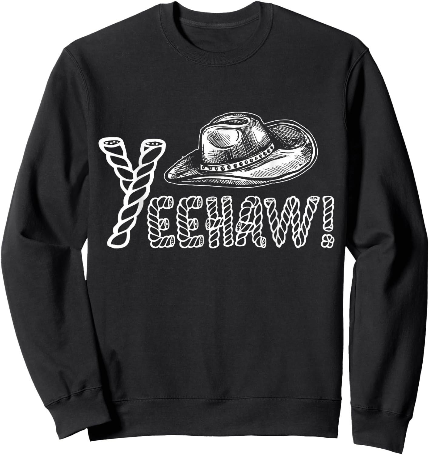 Yeehaw Cowboy Rodeo Gift Cowboy Sweatshirt - Sweatshirt | Black