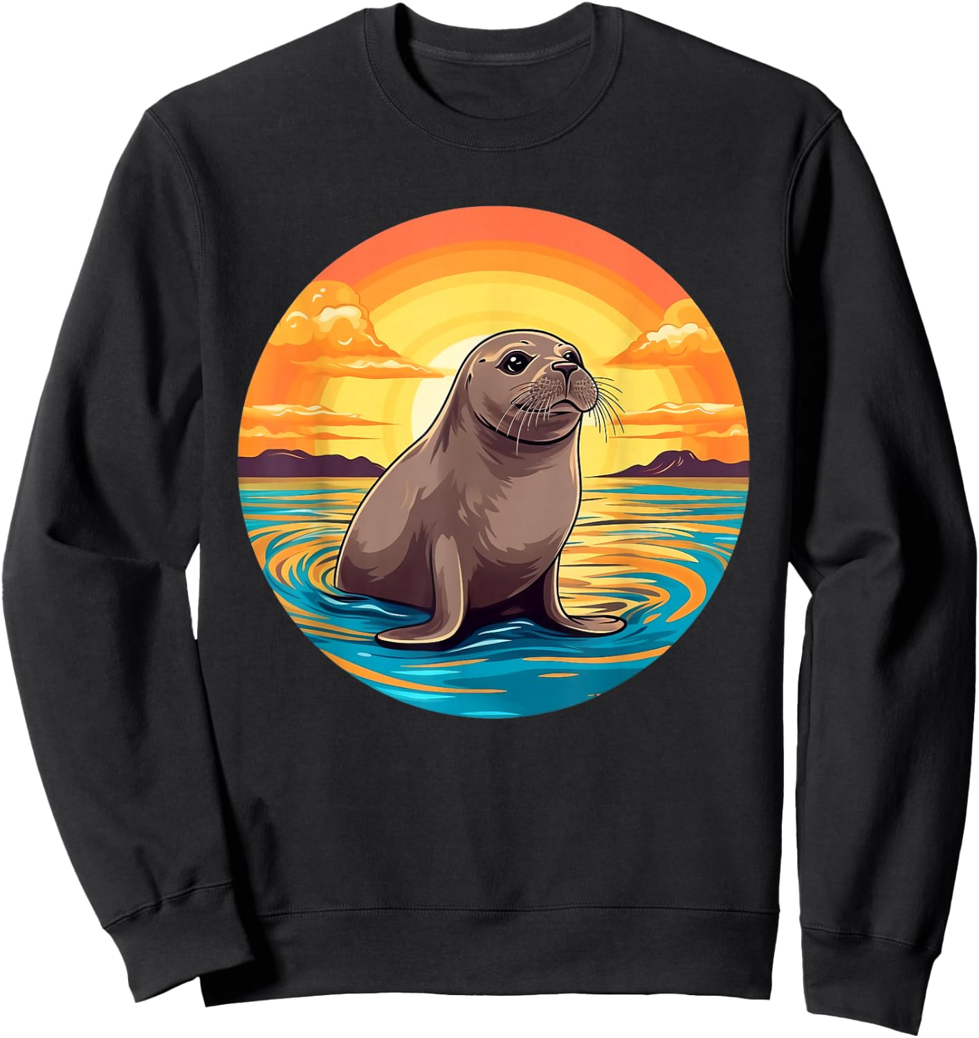 Cartoon Seal I Seal for Children Sweatshirt - Sweatshirt | Black