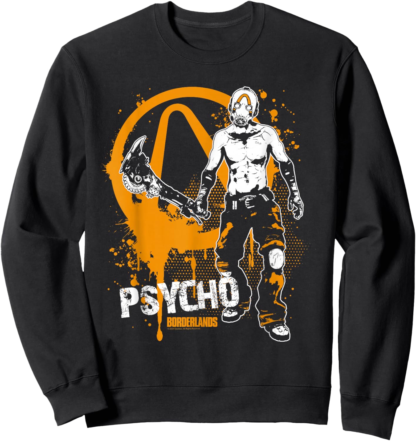 Borderlands Psycho Graffiti Symbol Gaming Sweatshirt - Sweatshirt | Black
