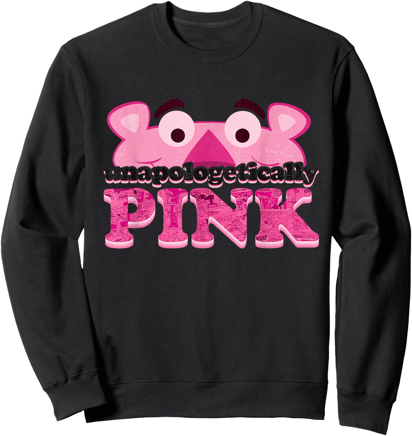Pink Panther Unapologetically Pink Sweatshirt - Sweatshirt | Black