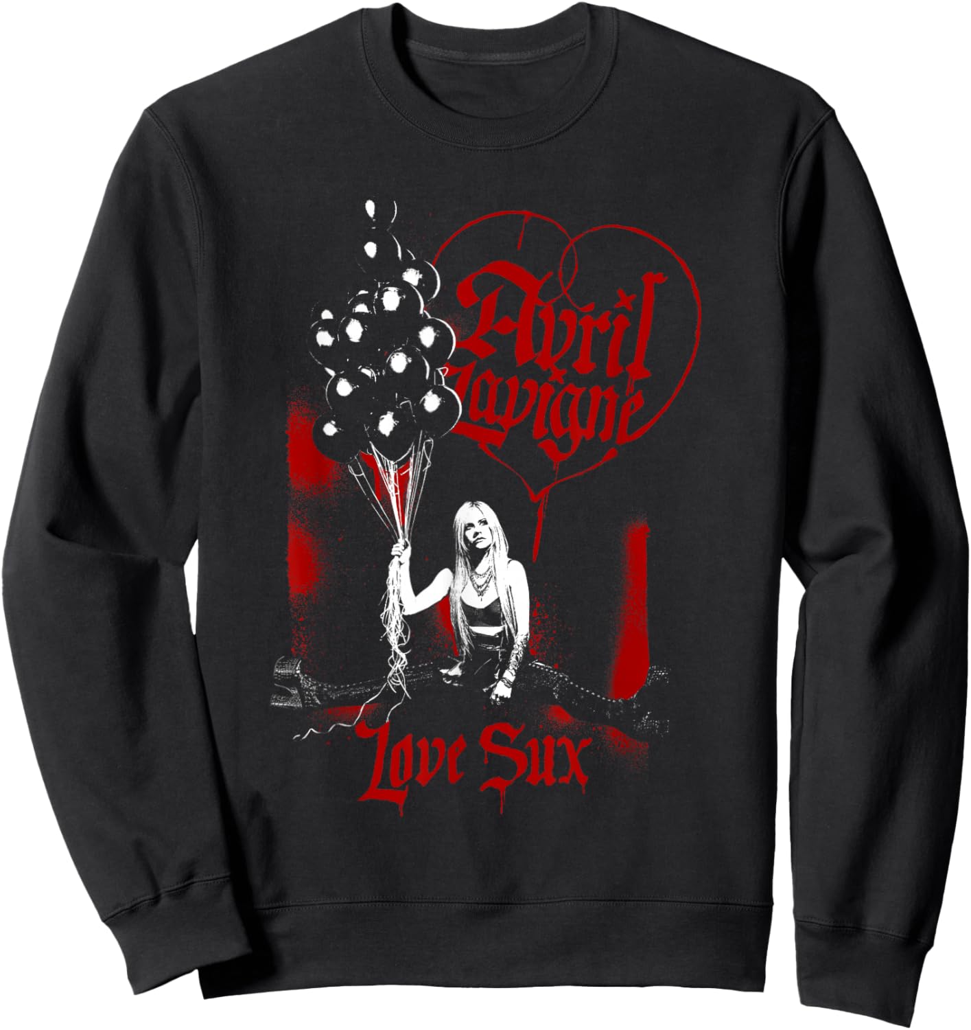 Official Avril Lavigne Love Sux Balloons , black Sweatshirt - Sweatshirt | Black