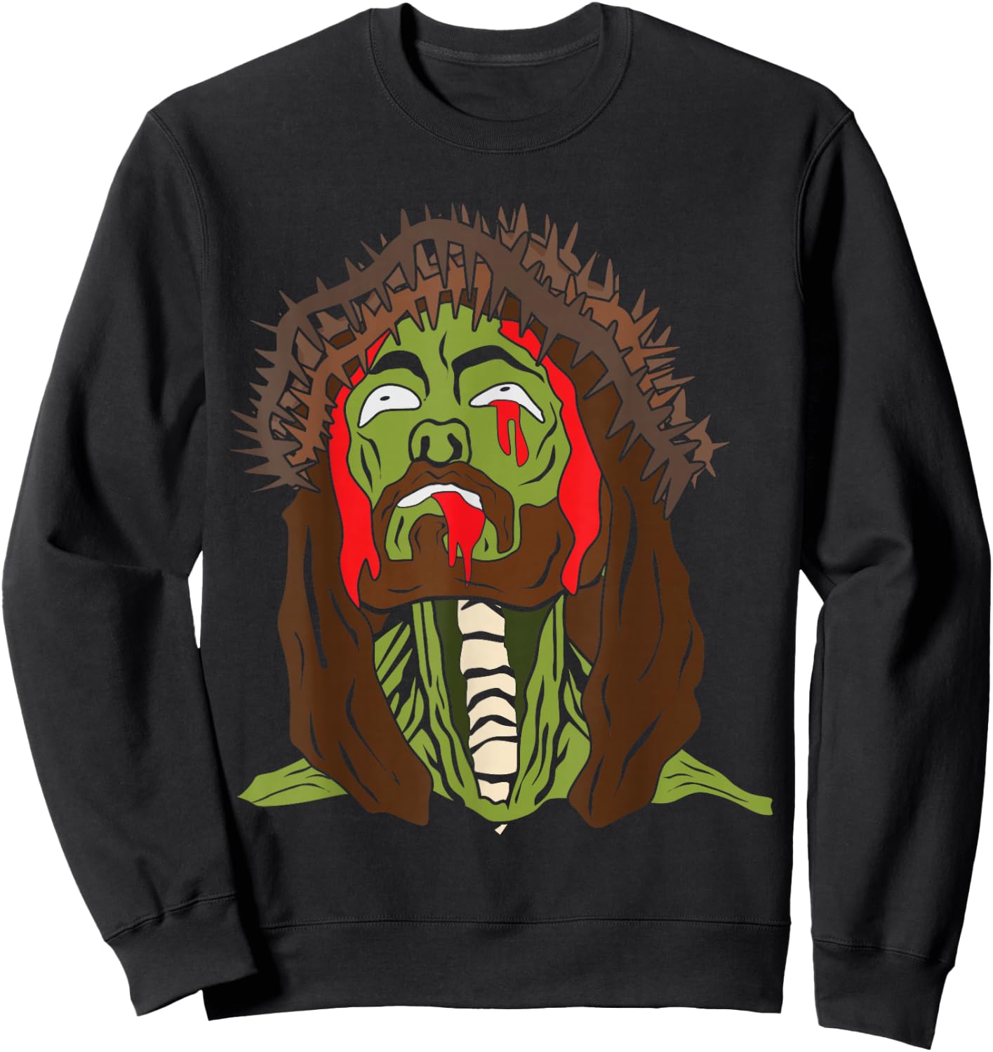 Funny Zombie Jesus Risen Easter Sunday Resurrection Of Jesus Sweatshirt - Sweatshirt | Black
