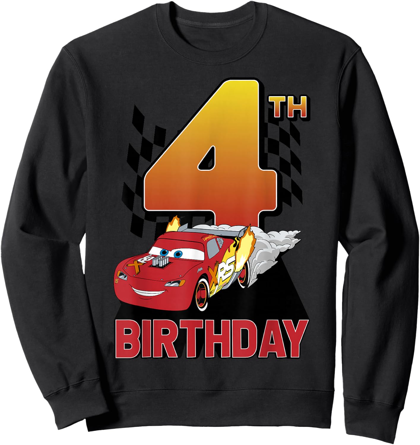 Disney Pixar Cars Lightning McQueen's Fourth Birthday Sweatshirt - Sweatshirt | Black