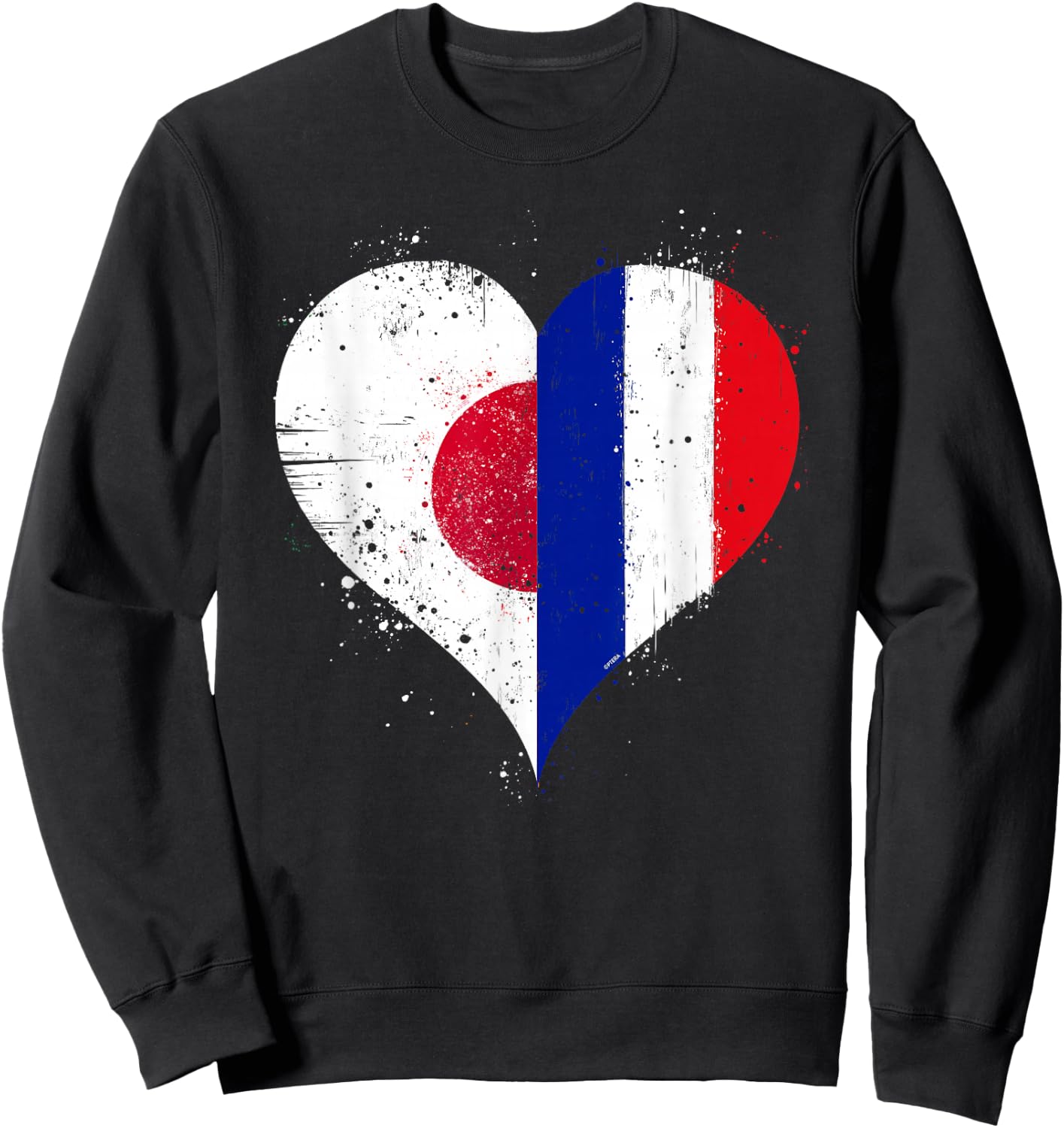 Flag Japan France Great for Proud Japanese French Sweatshirt - Sweatshirt | Black
