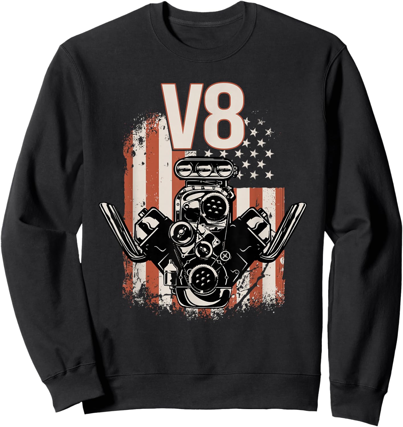 V8 American Muscle Car , black Sweatshirt - Sweatshirt | Black