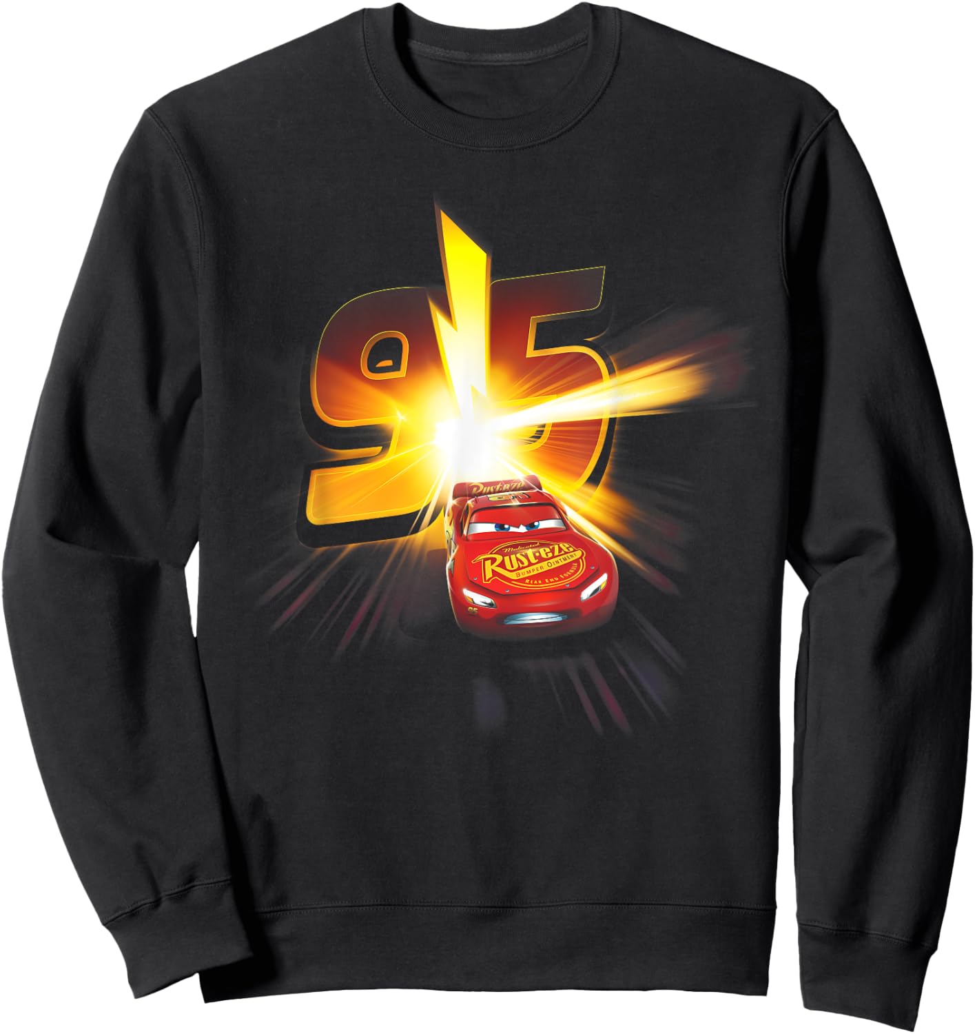 Cars Lightning McQueen Burst , black Sweatshirt - Sweatshirt | Black