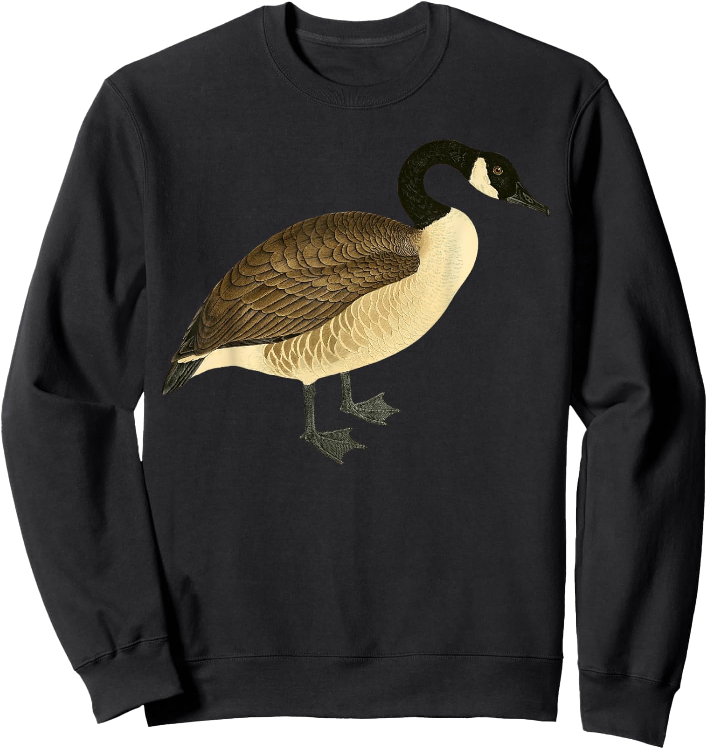 Goose Bird Cute Vintage Graphic Canadian Goose Sweatshirt - Sweatshirt | Black