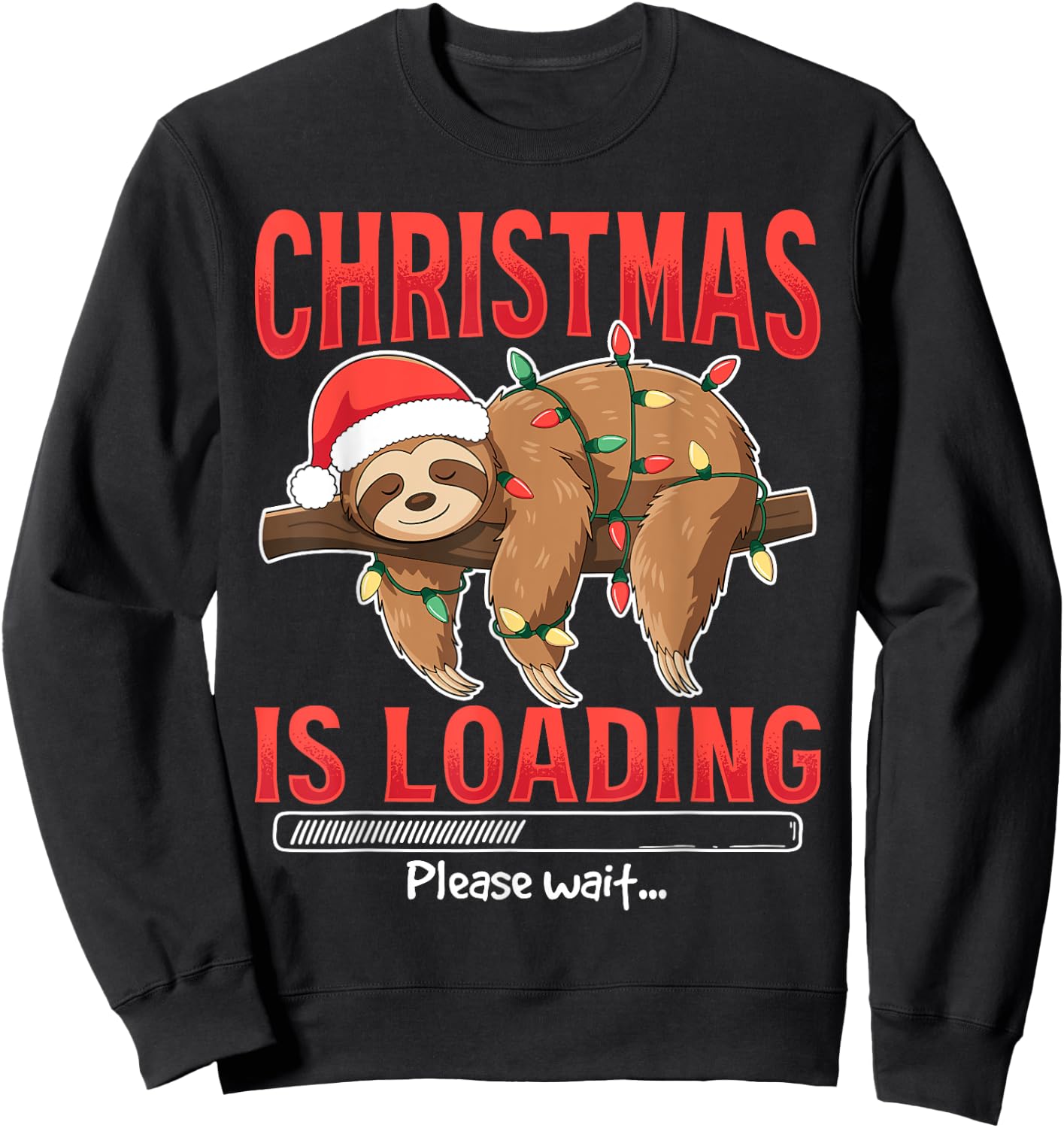 Sloth Christmas Animal Christmas is loading please wait …. Sweatshirt - Sweatshirt | Black