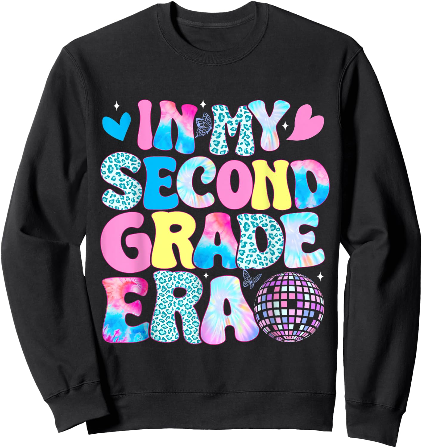 In My Second Grade Era 2nd Grade Girl Teacher Back to School Sweatshirt - Sweatshirt | Black