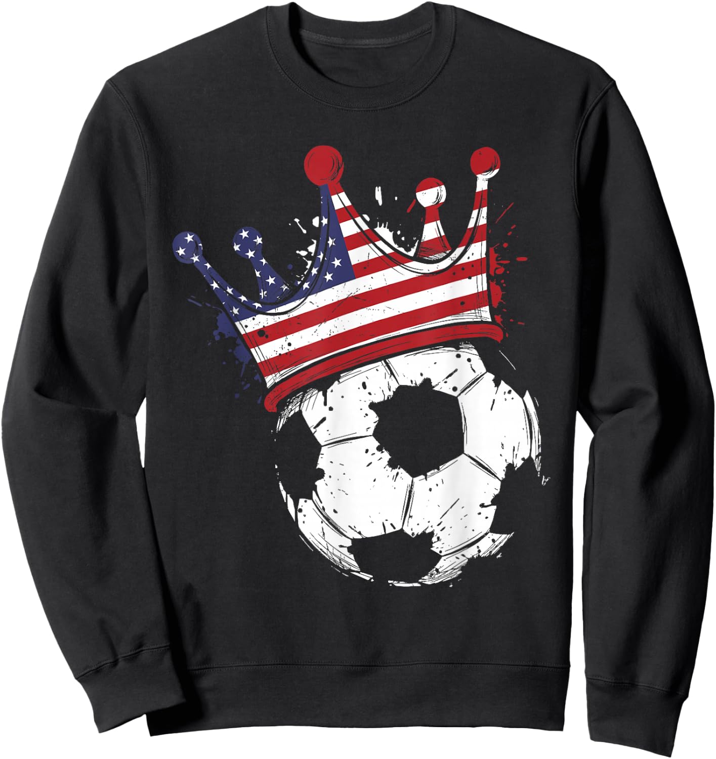 American Flag Novelty USA Sweatshirt - Sweatshirt | Black