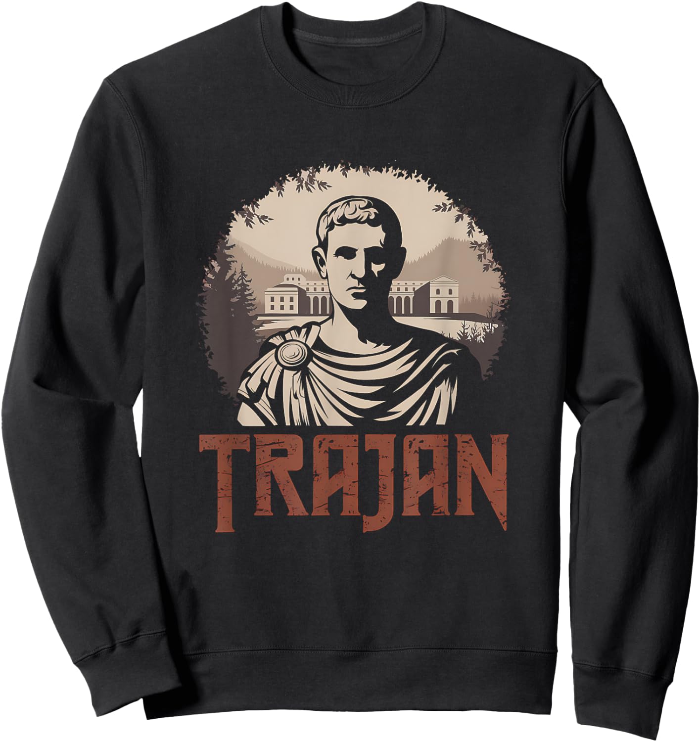 Trajan Ancient Roman Emperor Sweatshirt - Sweatshirt | Black