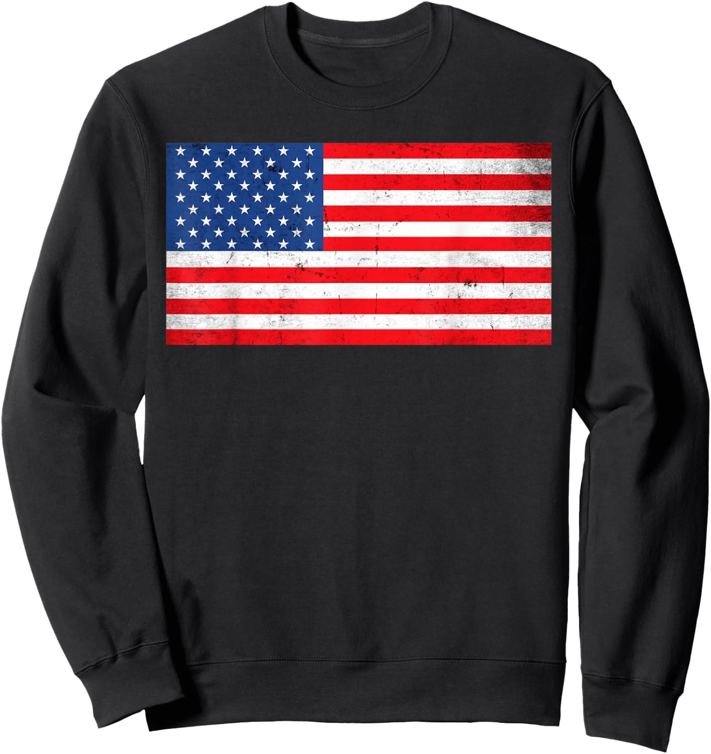 USA Patriotic American Flag , Women, Kids, Boys and Girls Sweatshirt - Sweatshirt | Black