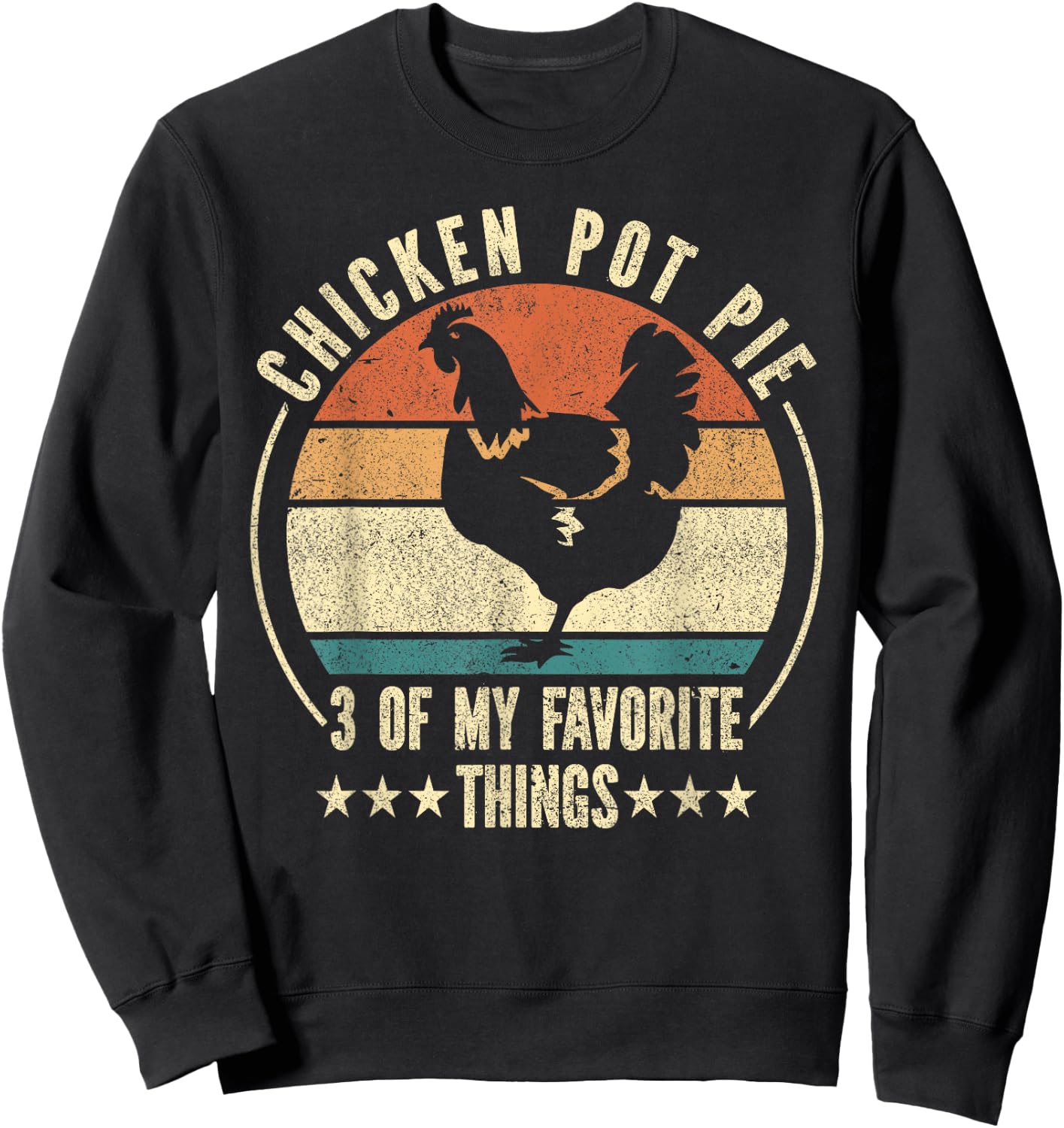 Vintage Chicken Pot Pie Sweatshirt - Sweatshirt | Black