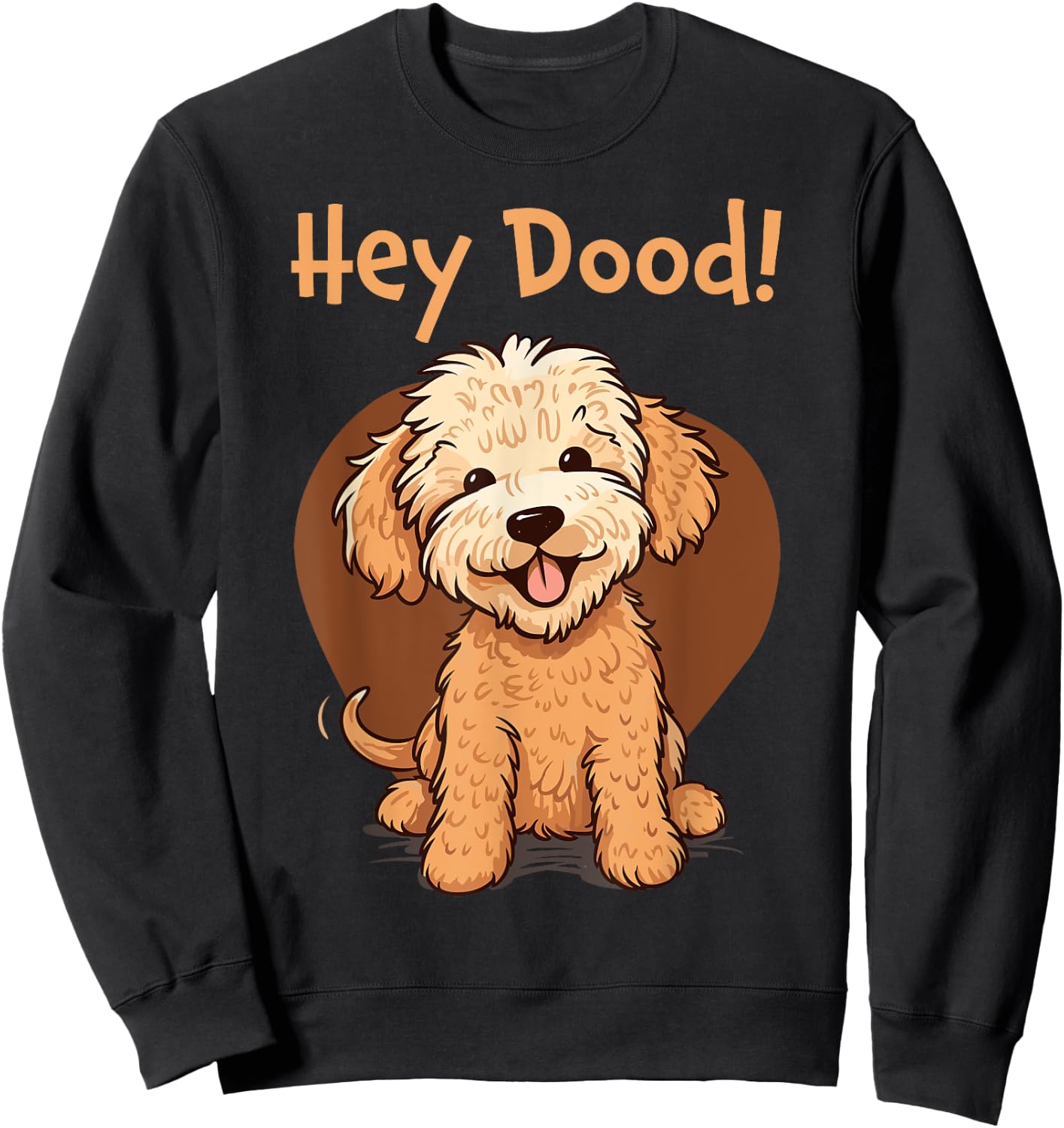 Funny Cute Hey Dood Goldendoodle Puppy Doodle Dog Women Kids Sweatshirt - Sweatshirt | Black