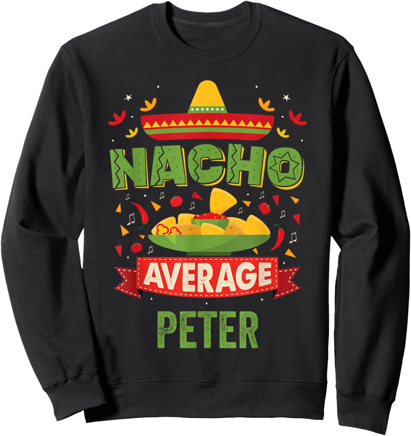 That's My Name Co. Peter Personalized Name Birthday - Men's Black Small Classic Fit Short Sleeve Sweatshirt - Sweatshirt | Black