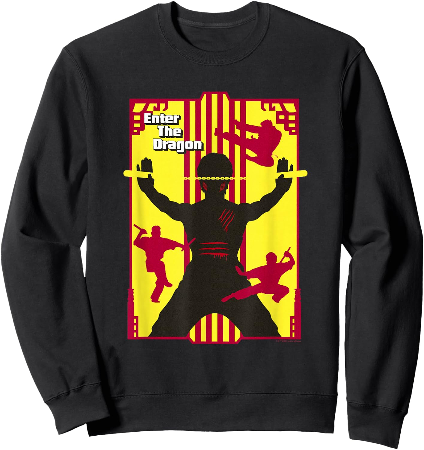 WB100 Enter the Dragon Bruce Lee Vintage Martial Artist Sweatshirt - Sweatshirt | Black