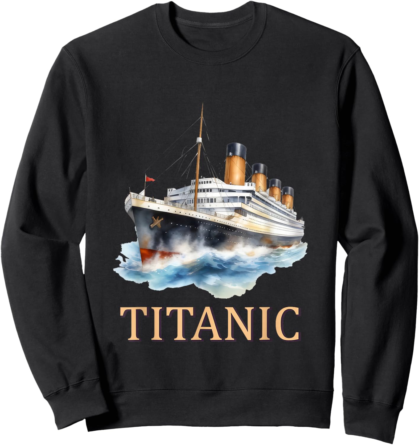 Titanic Vintage Design Titanic Expert Titanic Boys Girls , black, S Sweatshirt - Sweatshirt | Black