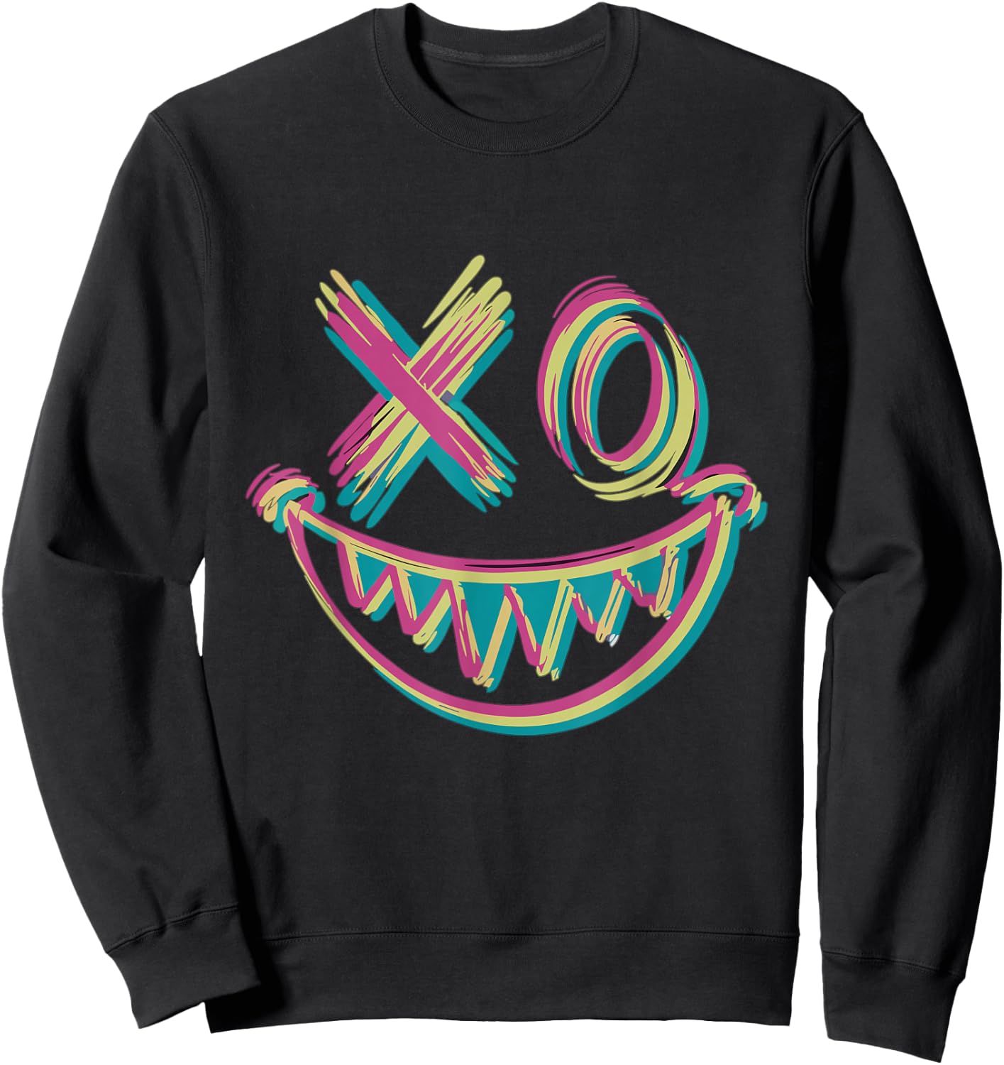 Electronic Music Rave Rainbow DJ EDM Tekk Sweatshirt - Sweatshirt | Black